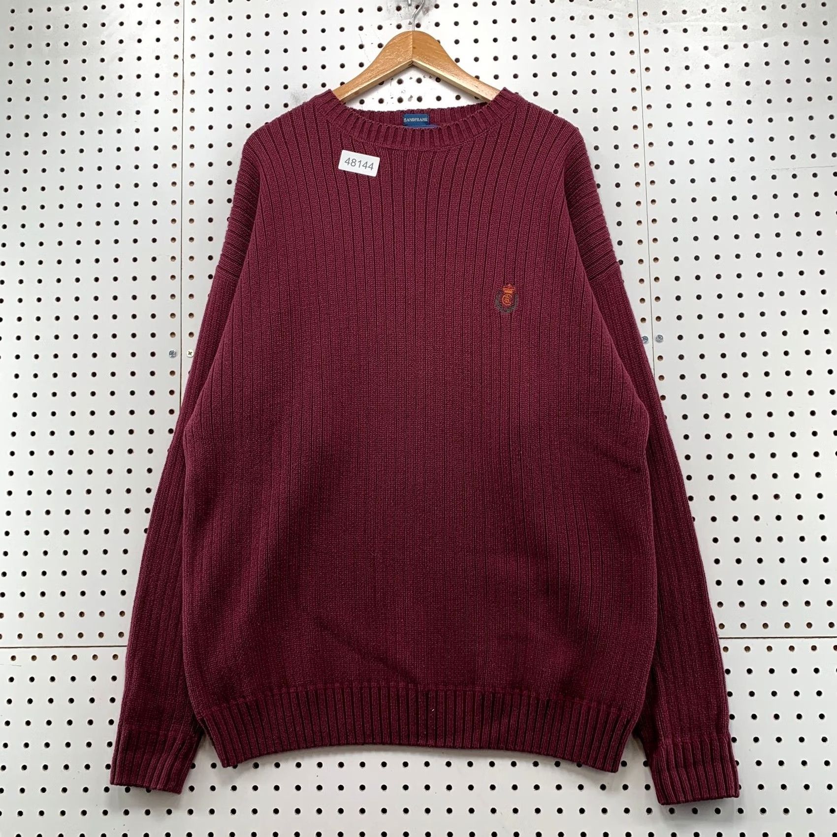 Ralph Lauren VINTAGE Chaps Ralph Lauren Handframe Knit Sweater Mens XLT Maroon 100% Cotton Size US XL / EU 56 / 4 - 2 Thumbnail