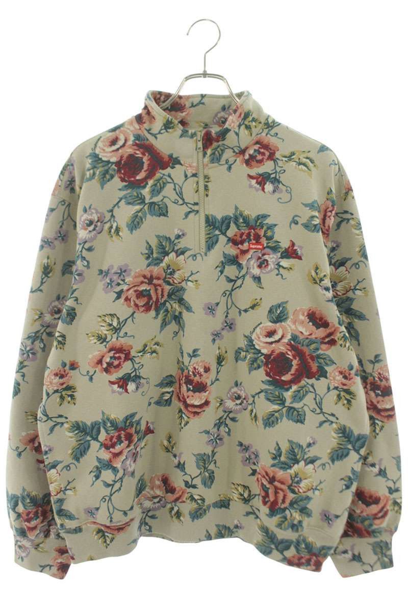 Supreme Supreme Small Box Half Zip Pullover Floral Size Large