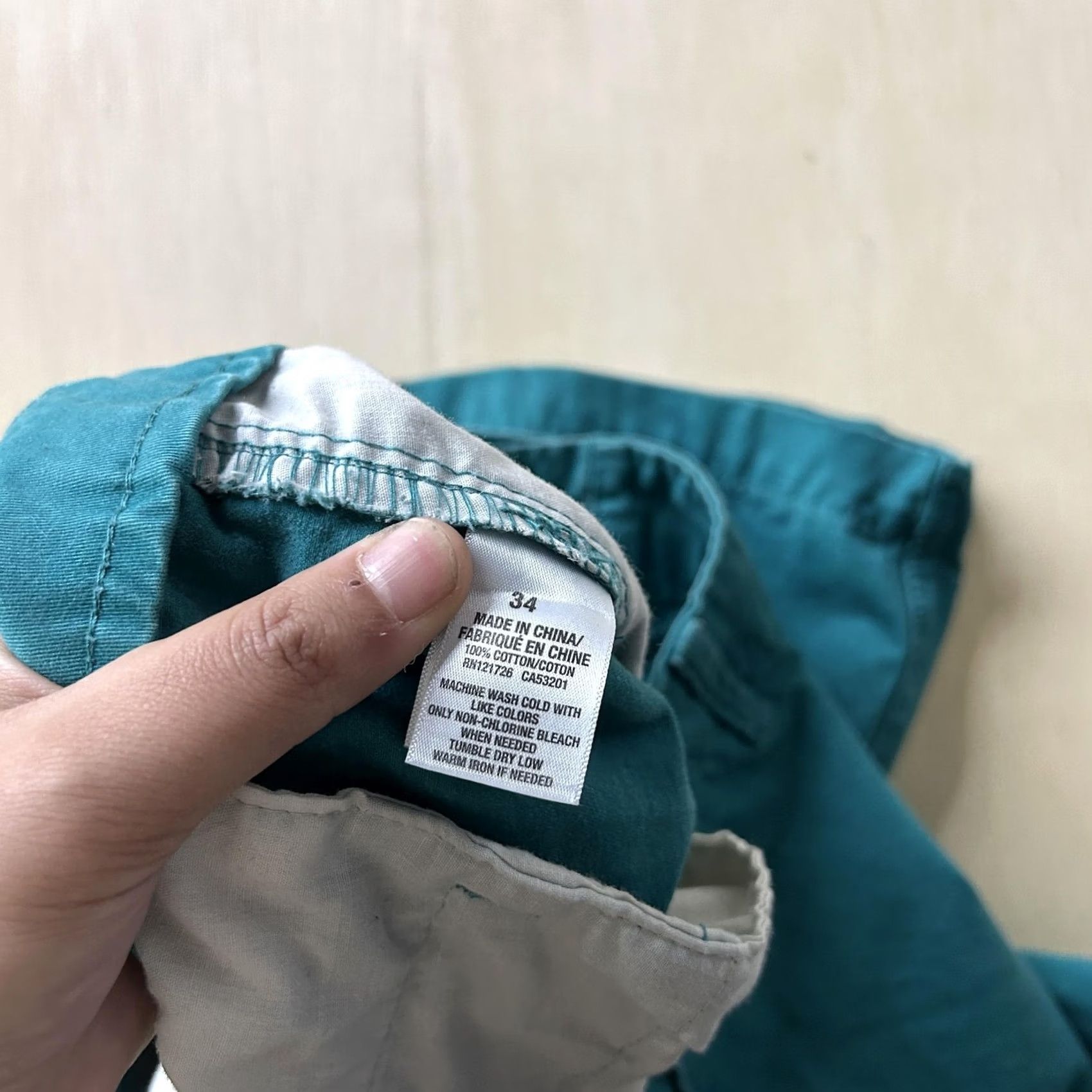 Aeropostale AeroPostale Shorts Mens 34 Green Chino Flat Front Casual Cotton Summer Wear Size US 34 / EU 50 - 4 Thumbnail