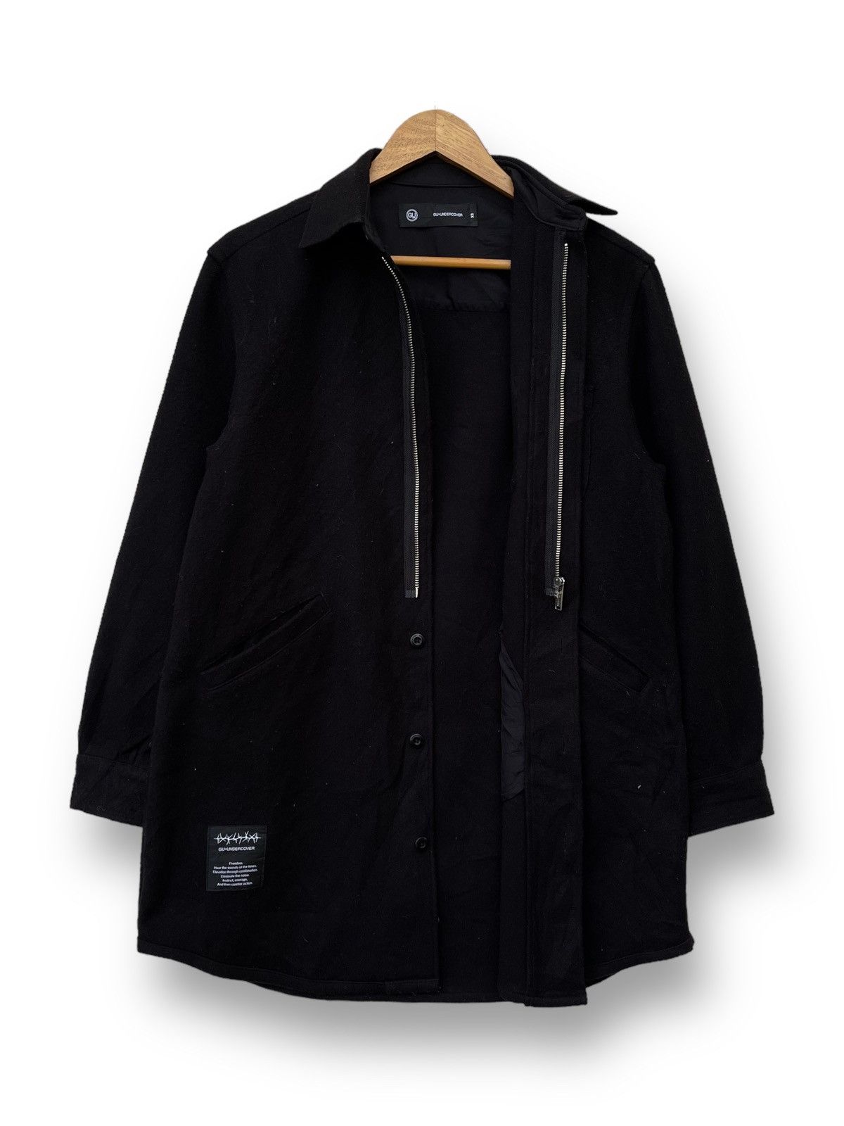 Undercover × Uniqlo 🔥F/W 2021 UNDERCOVER x GU KNIT MELTON LONG SHIRT Size US XS / EU 42 / 0 - 5 Thumbnail