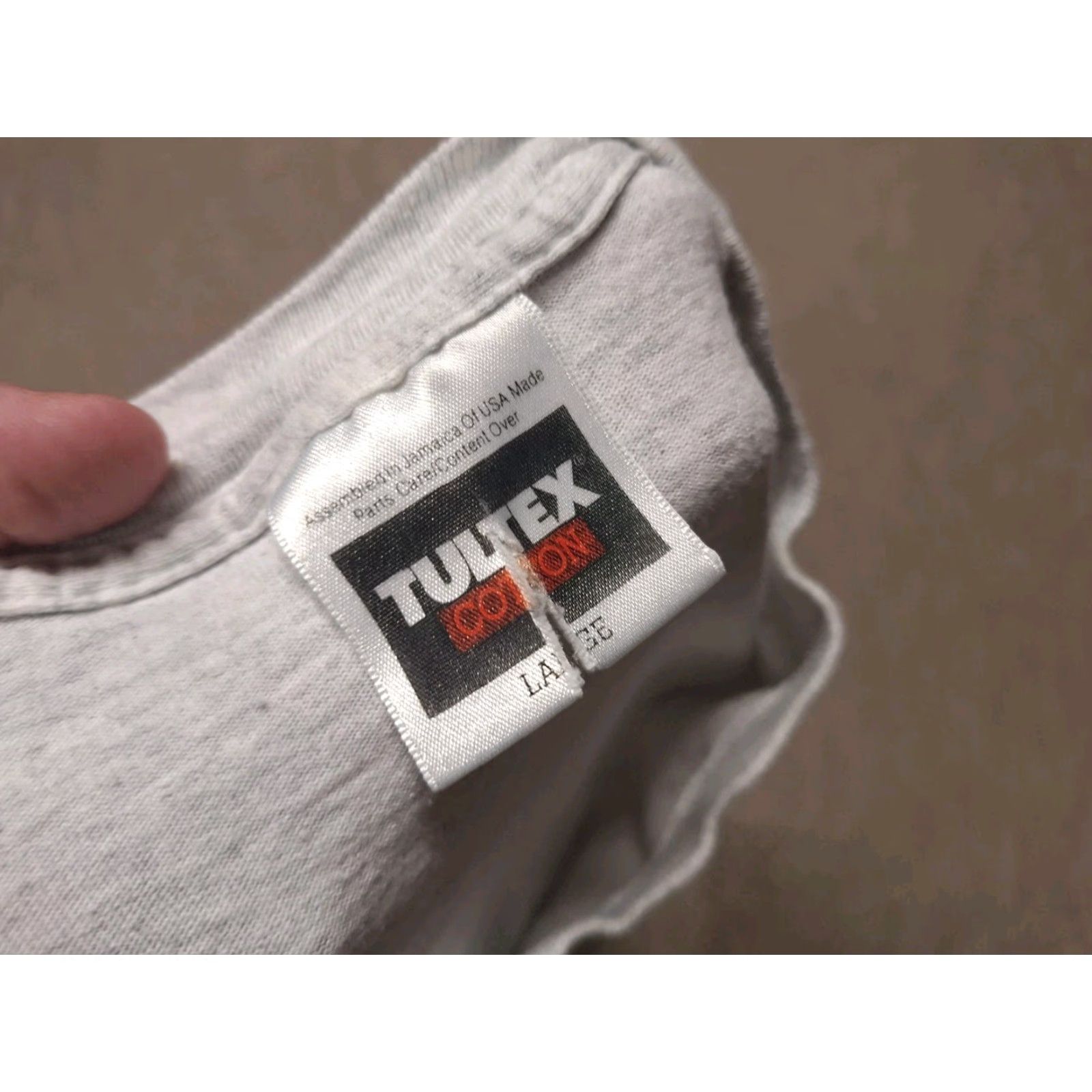 Russell Athletic VINTAGE Tultex Gray Single Stitch Blank T Shirt L USA 90s Plain Mens L Gray 90s Tultex Shirt Size US L / EU 52-54 / 3 - 2 Thumbnail