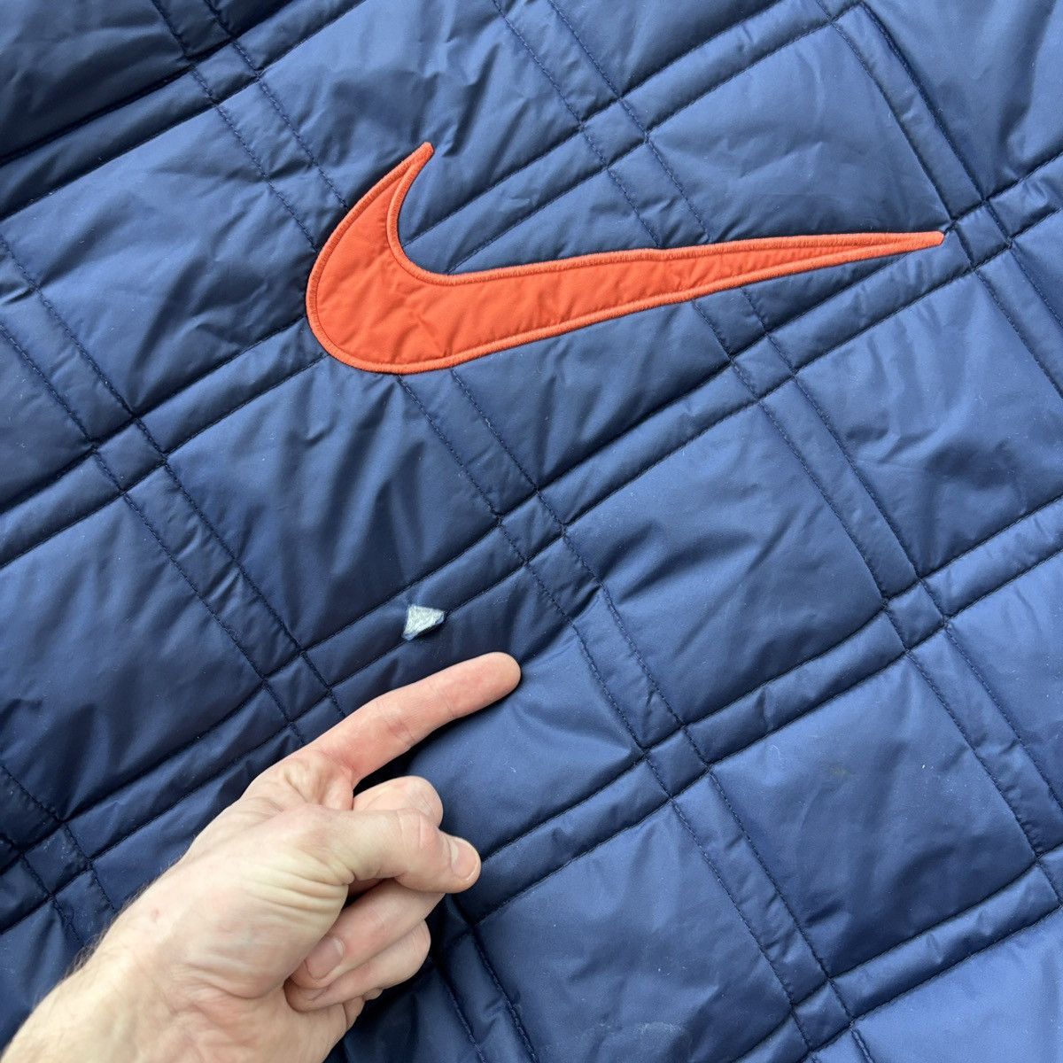 Nike 90s Nike Reversible Bomber Vintage Nike Jacket Quilted Down Size US L / EU 52-54 / 3 - 7 Thumbnail