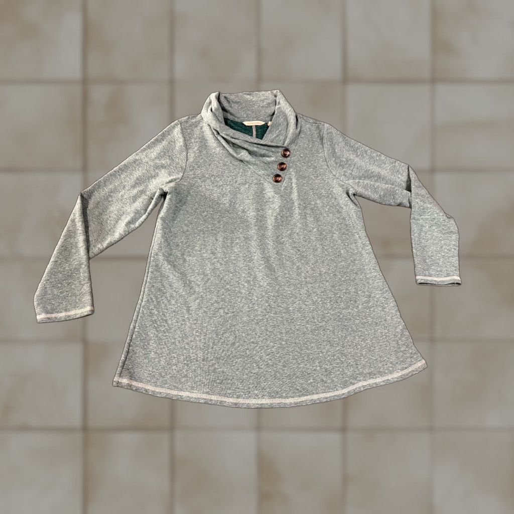 Soft Surroundings Soft Surroundings Sweater Womens M Green Long Sleeve Knit Button Front Pullover Casual Classic All Seasons Lightweight Knit Shirt Womens M Green Size M / US 6-8 / IT 42-44 - 1 Thumbnail