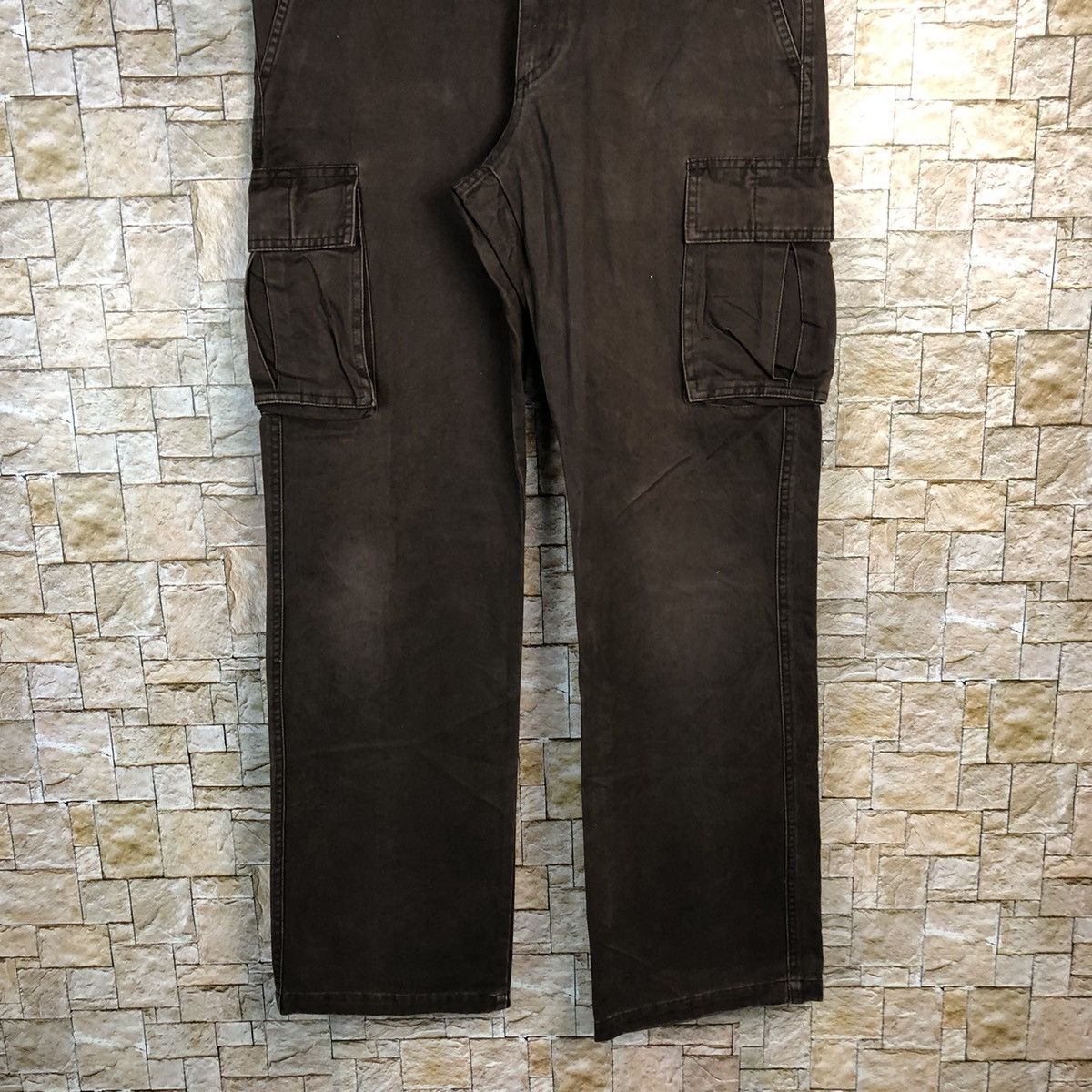 Japanese Brand Uniqlo Dark Brown Cargo Multipocket Pants #A615 Size US 32 / EU 48 - 3 Thumbnail