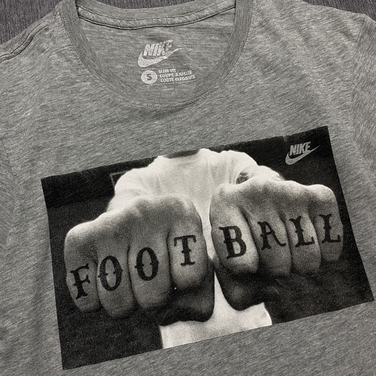 Nike × Vintage Vintage Nike tee “football” y2k t-shirt big logo Size US S / EU 44-46 / 1 - 2 Thumbnail