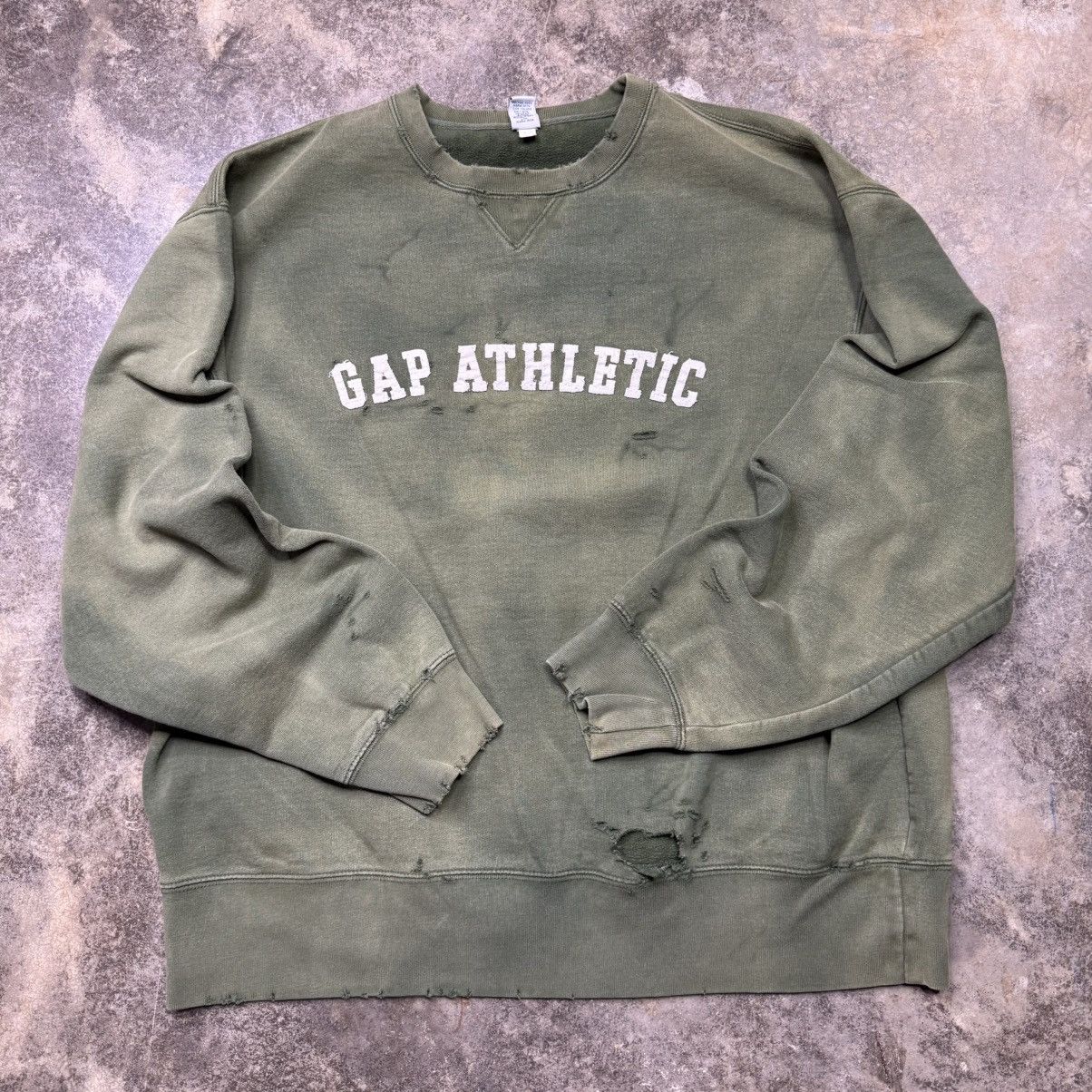 Gap vintage y2k thrashed gap baggy athletic crewneck sweathshirt Size US XL / EU 56 / 4 - 2 Thumbnail