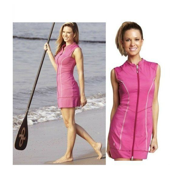 image of Sz M Womens Athleisure Dress Supmerge Berry Water Outdoor in Pink