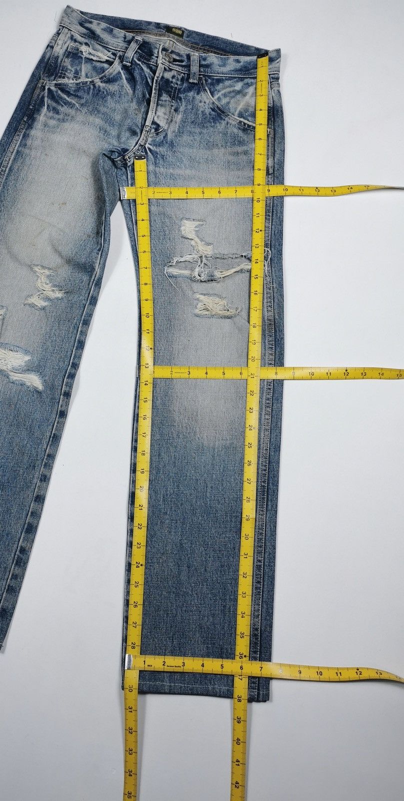 Japanese Brand DMG Domingo Japan Distressed Jeans Size US 28 / EU 44 - 12 Thumbnail