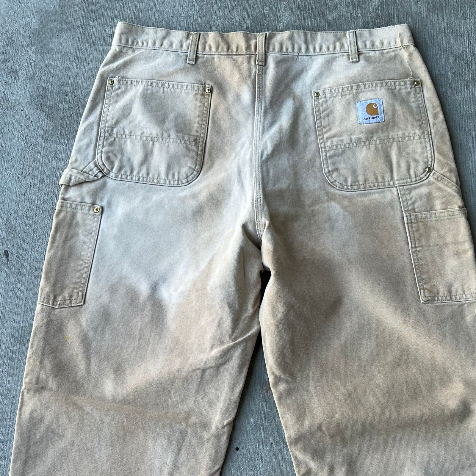 Carhartt × Vintage Carhartt brown faded double knee work wear carpenter pants Size US 37 - 6 Thumbnail