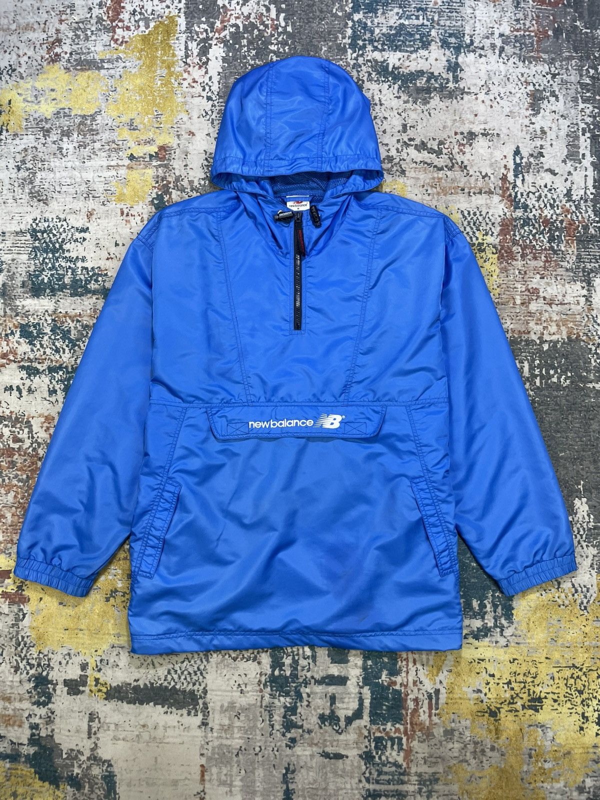 New Balance Vtg New Balance Anorak Kangaroo Pocket Hooded Jacket Size US M / EU 48-50 / 2 - 1 Thumbnail