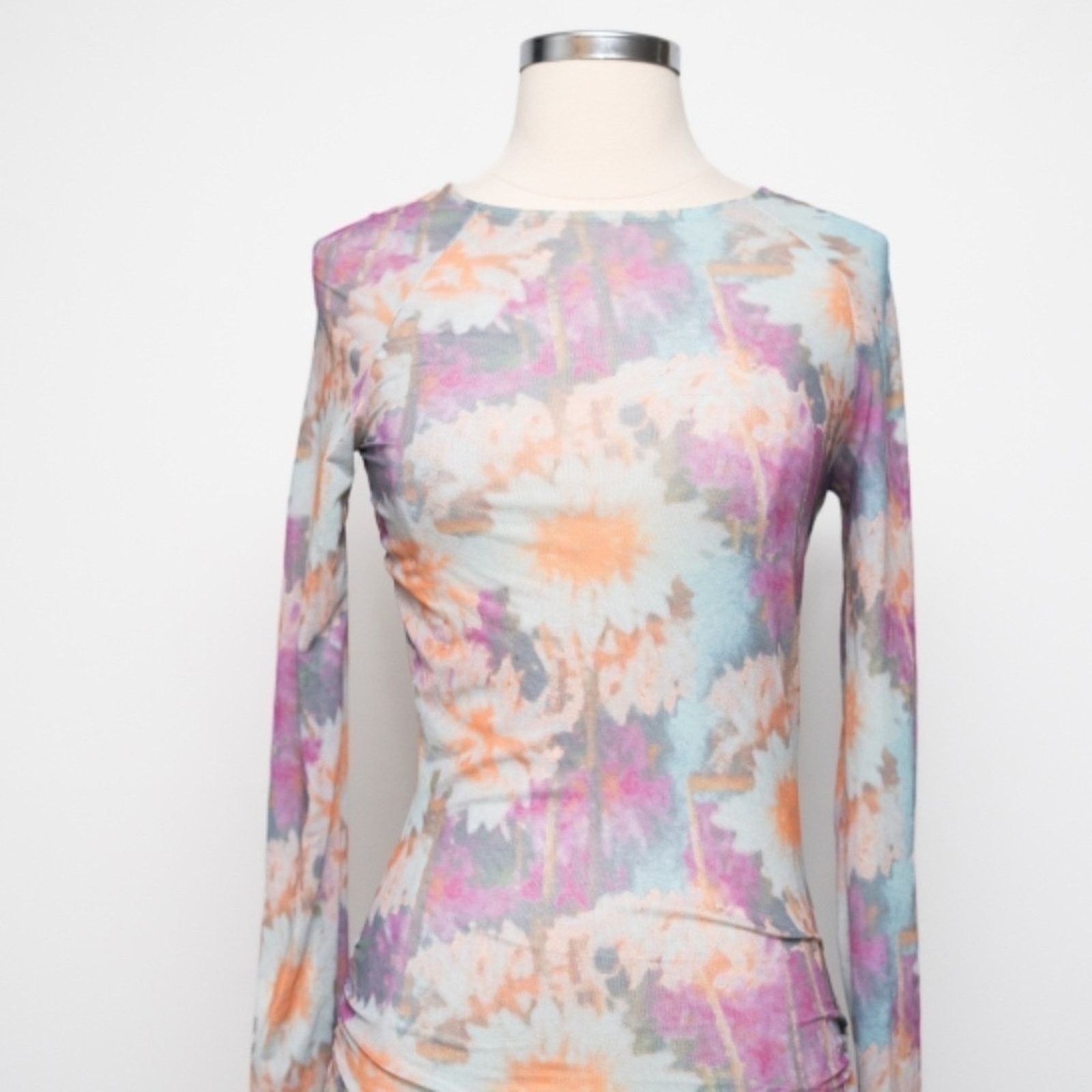 ROTATE Rotate. NWOT. Ulla Ruched Long Sleeve Dress Size XS / US 0-2 / IT 36-38 - 12 Thumbnail