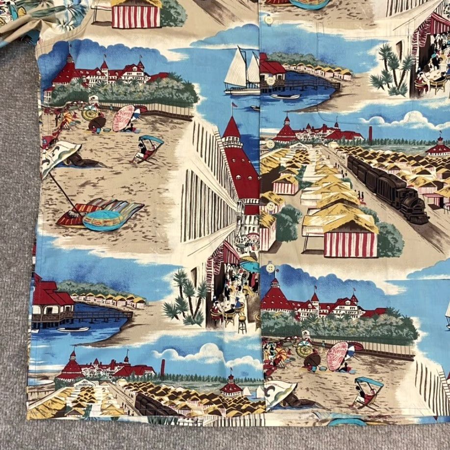 Reyn Spooner REYN SPOONER Shirt Mens Medium Button Hawaiian Exclusive Island Beach Print S/S Size US M / EU 48-50 / 2 - 3 Thumbnail