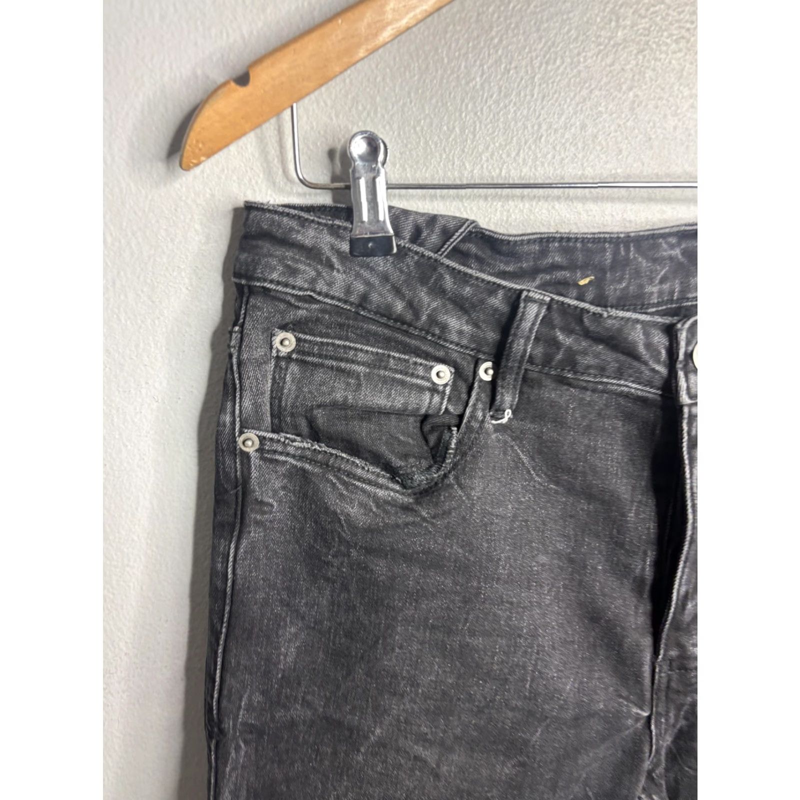 Ksubi Ksubi Jeans Mens 34x33 Black Skinny Stretch Denim Faded Wash Cross Embroidery Size US 34 / EU 50 - 5 Thumbnail