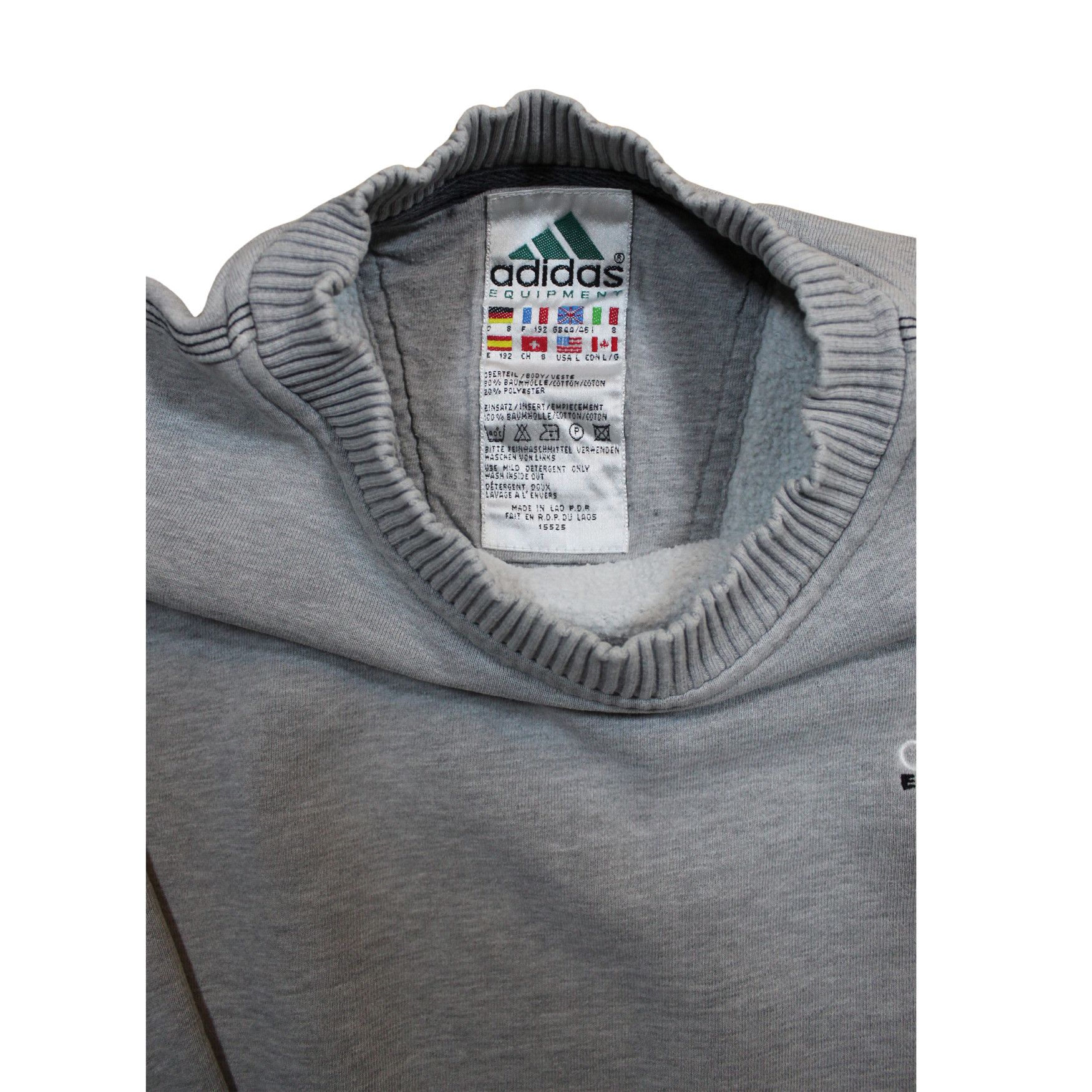 Adidas Adidas Equipment Grey Crewneck Vintage Size US L / EU 52-54 / 3 - 3 Thumbnail