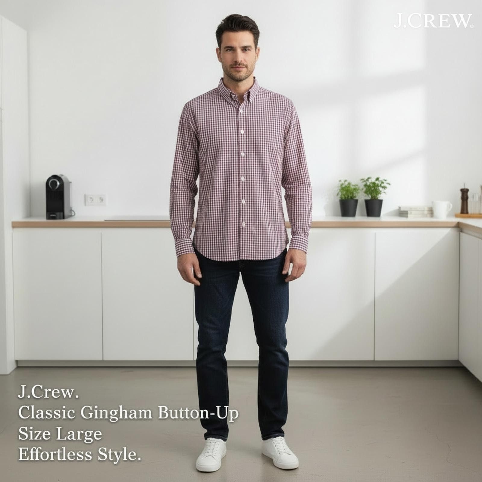 J.Crew J.Crew Classic Gingham Button-Up Shirt Size Large Size US L / EU 52-54 / 3 - 2 Thumbnail