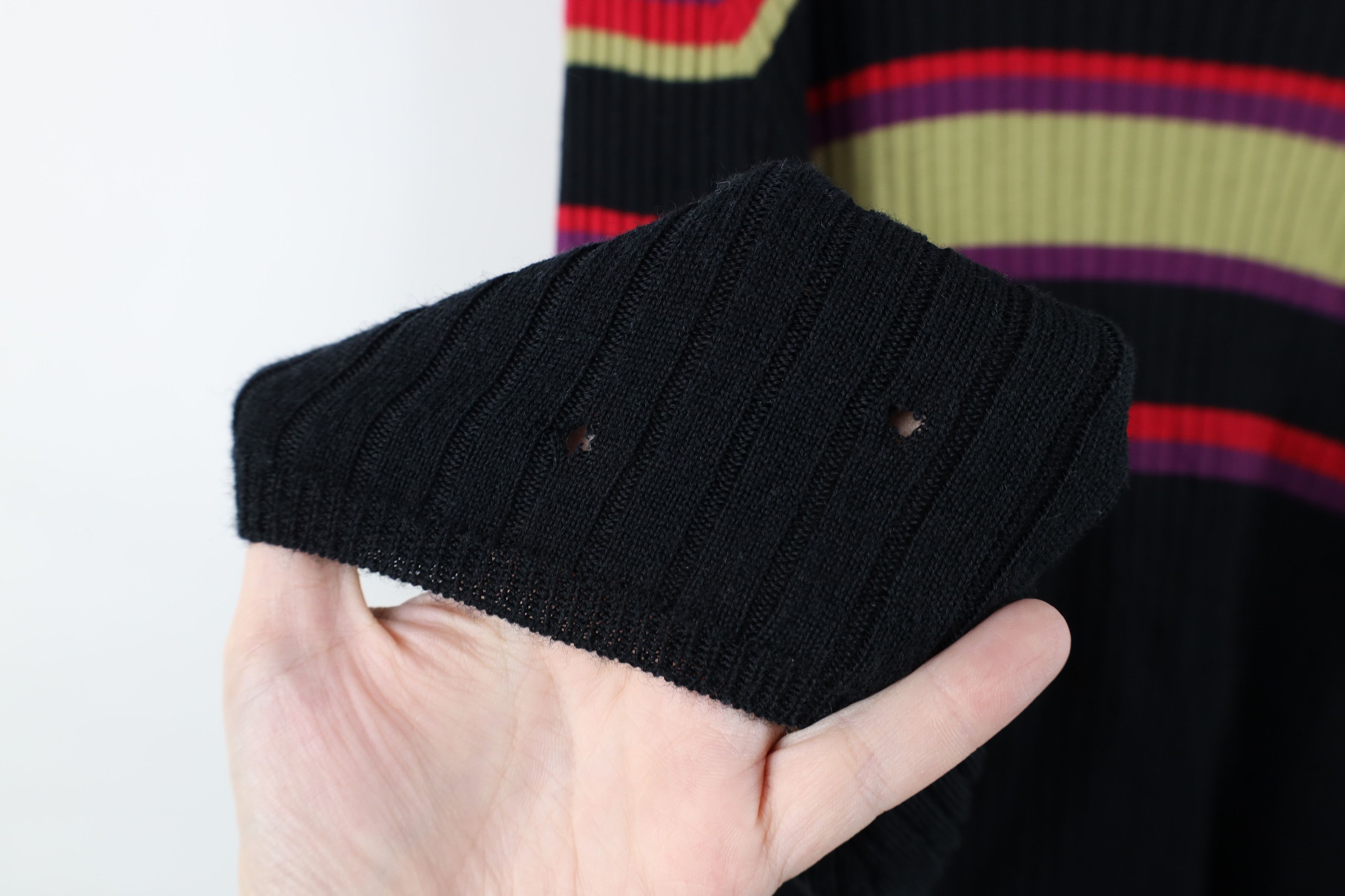 Vintage Vintage 90s Streetwear Wool Ribbed Knit Turtleneck Sweater Size XL / US 12-14 / IT 48-50 - 8 Thumbnail