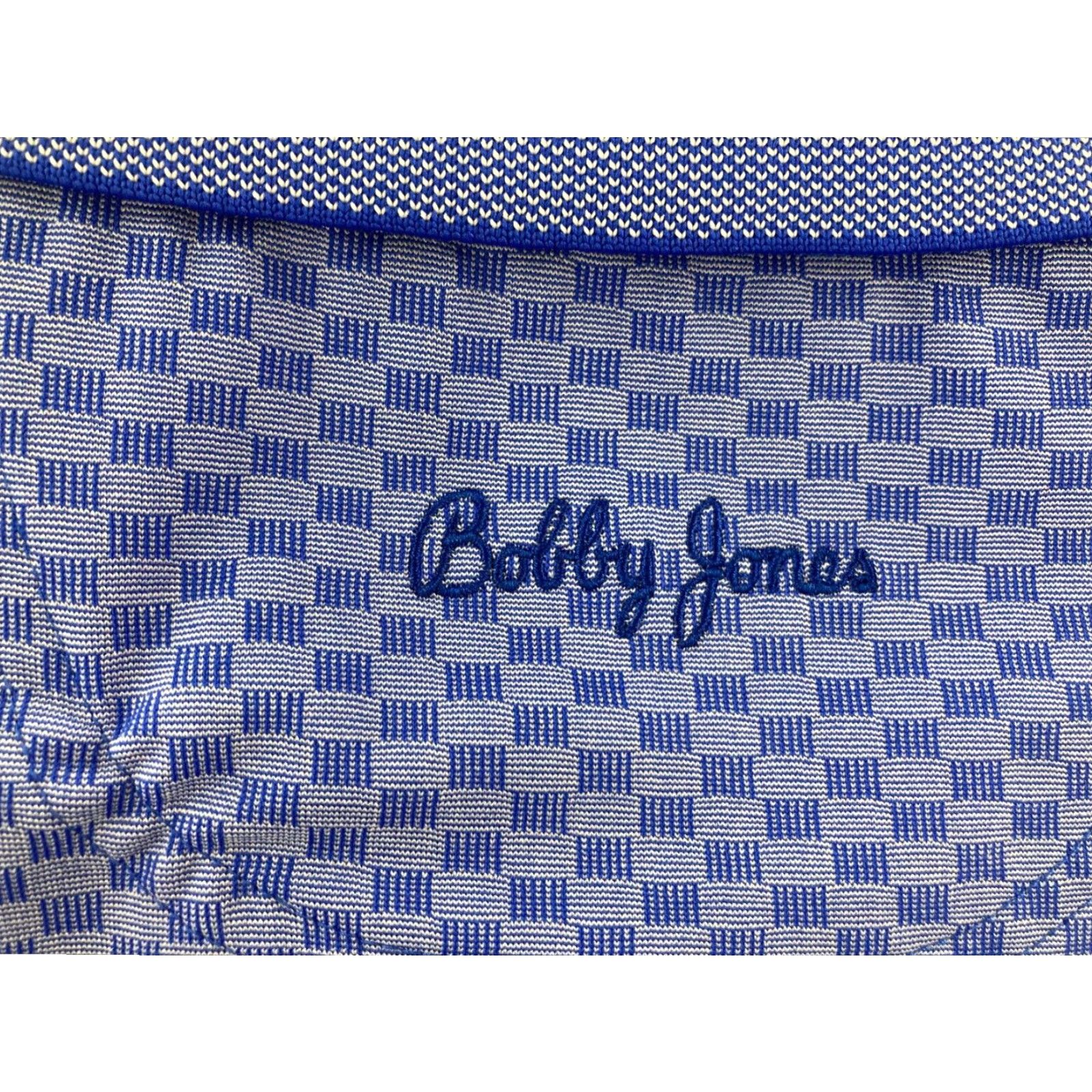 Vintage Bobby Jones Mens Blue Striped Short Sleeve Polo Shirt Medium Cotton Blend Golf Size US M / EU 48-50 / 2 - 5 Thumbnail