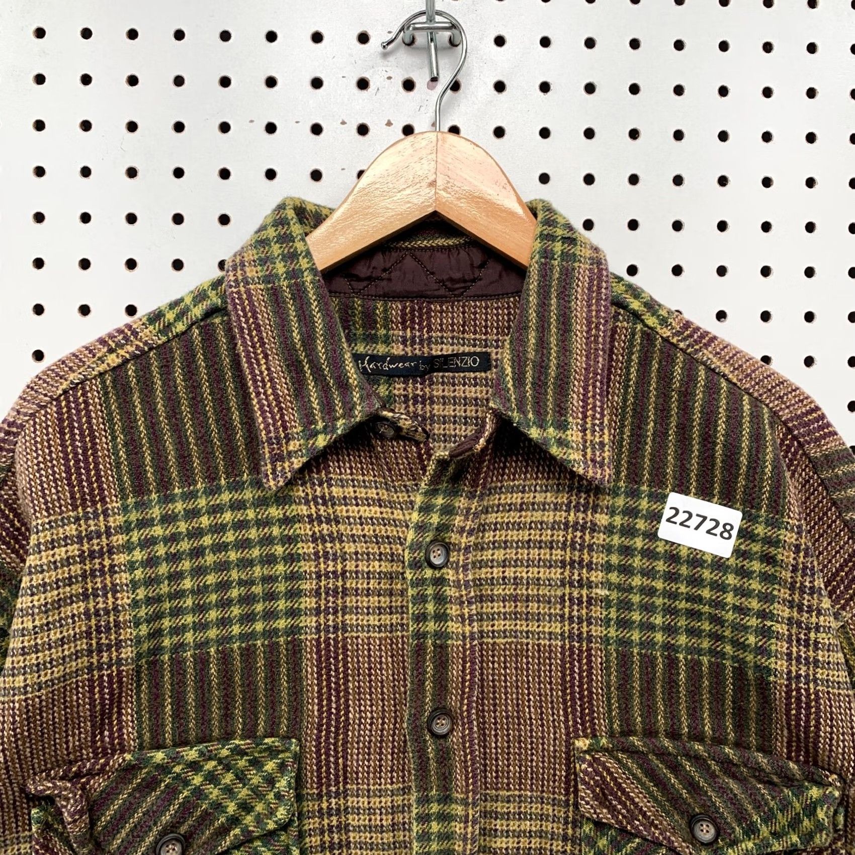Vintage Hardwear By Silenzo Flannel Shirt Men XL Brown Knit Heavyweight Button Size US XL / EU 56 / 4 - 2 Thumbnail