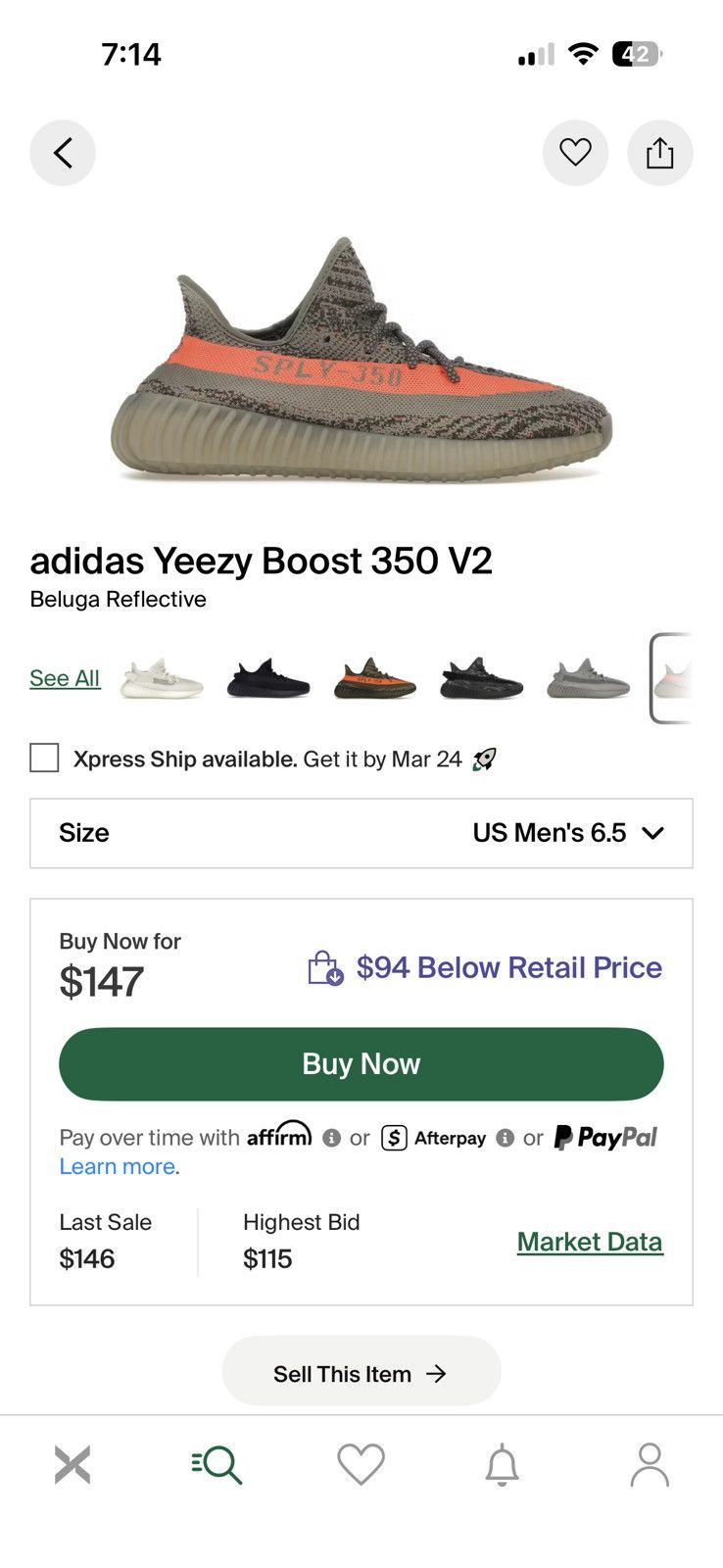 Yeezy Yeezy 350 beluga Size US 6 / EU 39 - 7 Thumbnail
