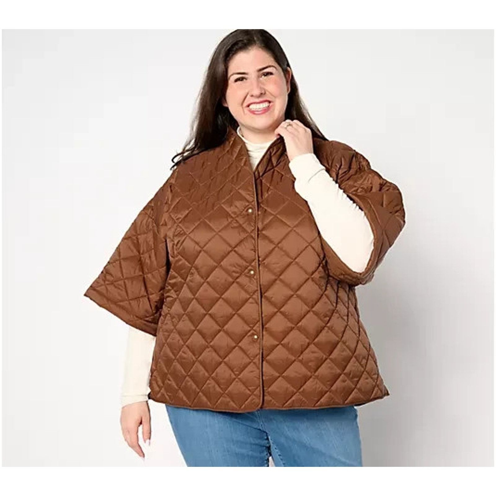 Johanna Ortiz Joan Rivers Quilted 3/4-Sleeve Button Back Jacket XL A655191 Size XL / US 12-14 / IT 48-50 - 1 Thumbnail