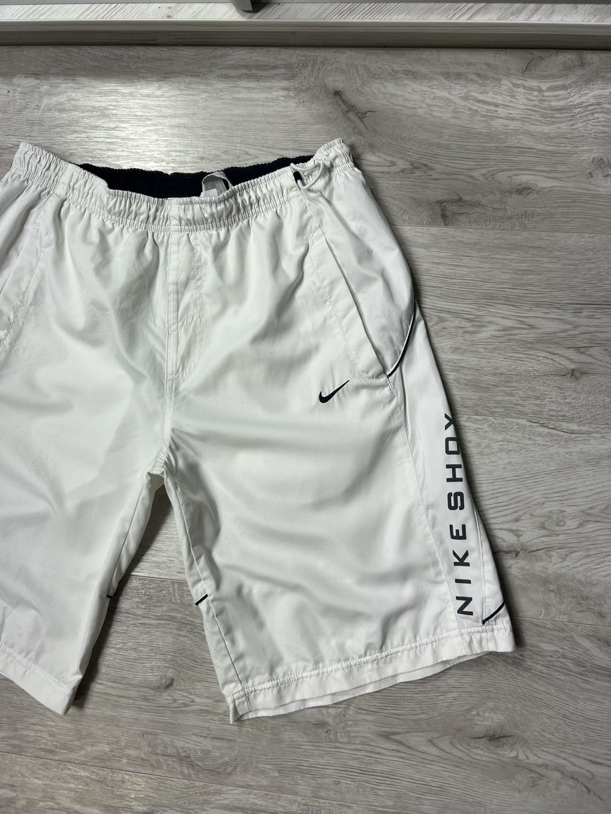 Nike × Vintage Vintage Nike Shox Big Logo White Nylon Shorts Size US 32 / EU 48 - 6 Thumbnail
