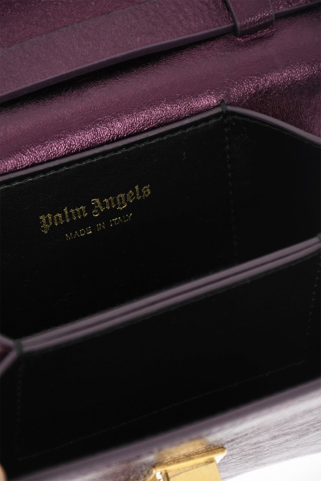 og1mm0724 Size: OS / Metallic Leather Crossbody Bag Purple