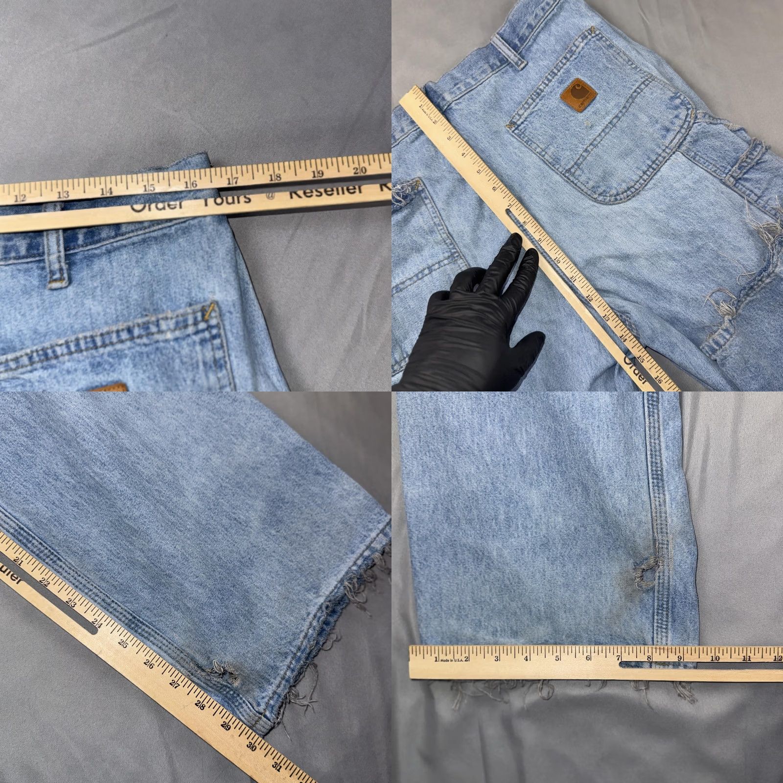 Carhartt Carhartt Mens Jeans 36x34 Relaxed Fit Carpenter Workwear Blue Denim Distressed Size US 36 / EU 52 - 8 Thumbnail