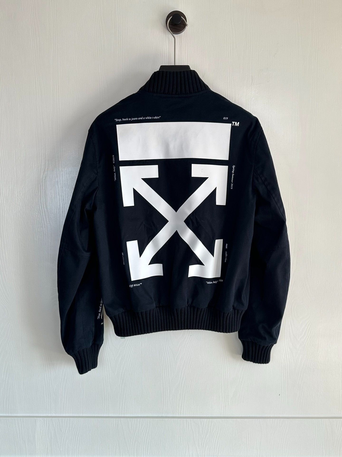 Off-White Off-White Classic Arrow Baseball Jacket Size US L / EU 52-54 / 3 - 1 Thumbnail