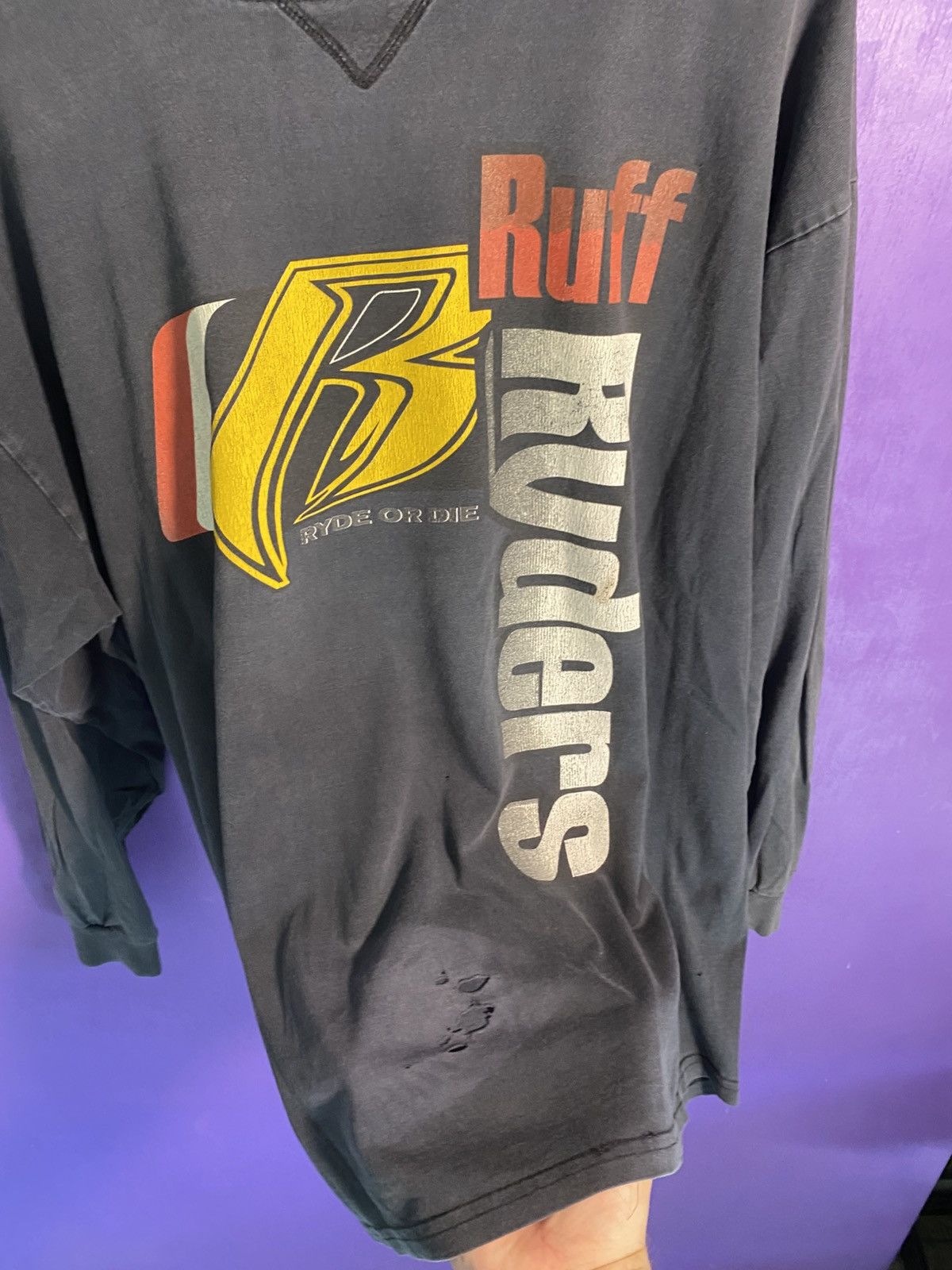 Ruff Ryders Vintage 90s Ruff Ryders ryde or die faded long-sleeve Size US XXL / EU 58 / 5 - 3 Thumbnail