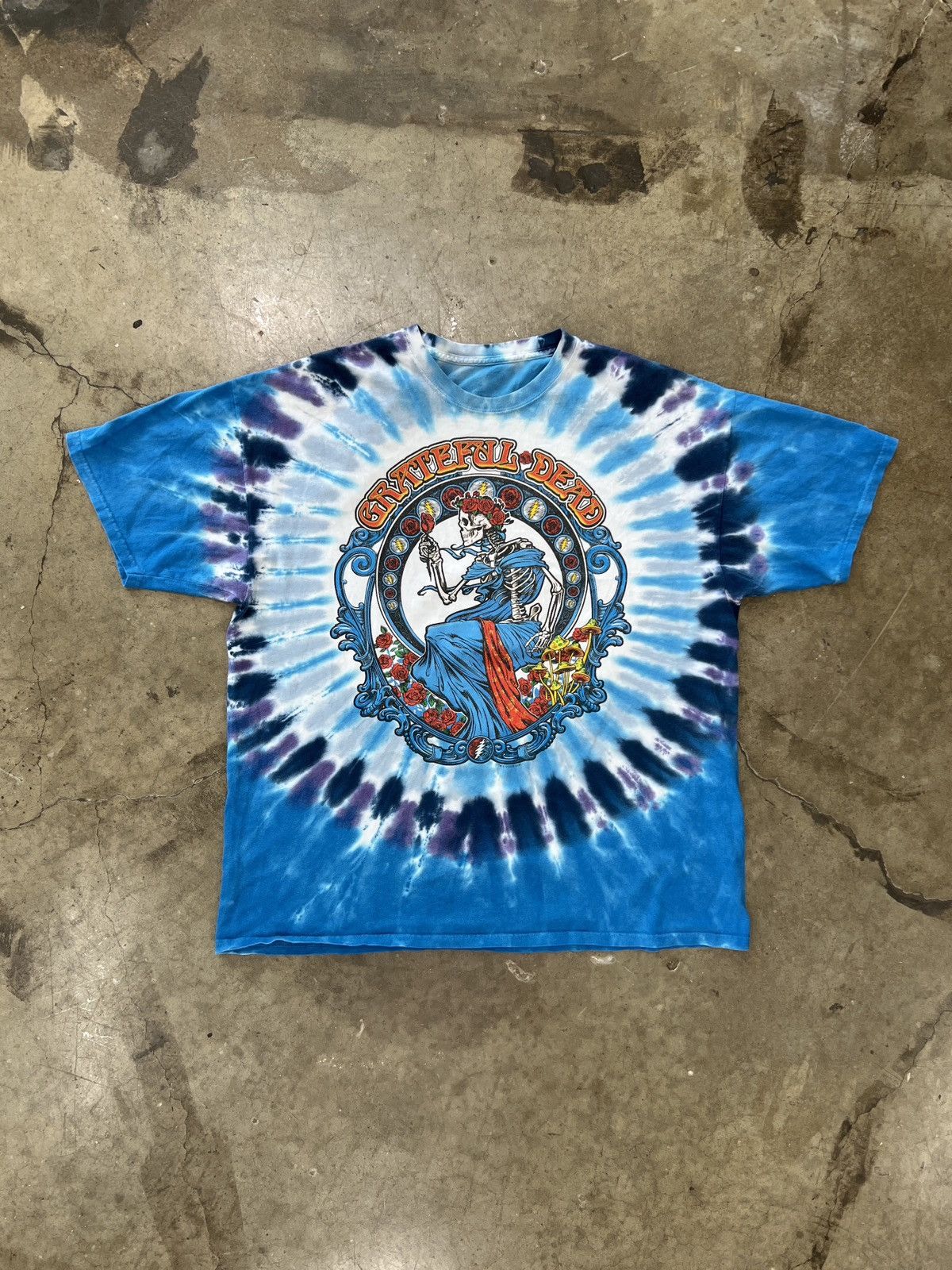 Band Tees Grateful Dead Rose Skeleton Tie Dye Tee XXL Size US XXL / EU 58 / 5 - 2 Thumbnail