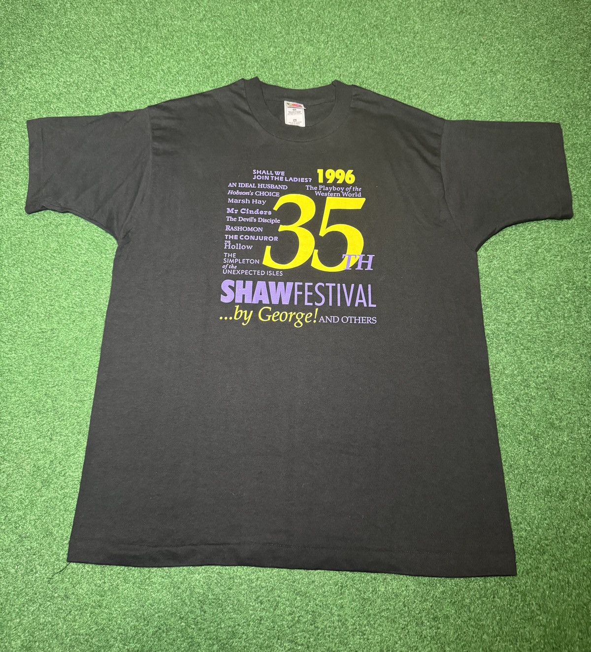 Fruit Of The Loom Shaw Festival Vintage 90s 1996 Playboy Of The West T Shirt Size US XL / EU 56 / 4 - 1 Thumbnail