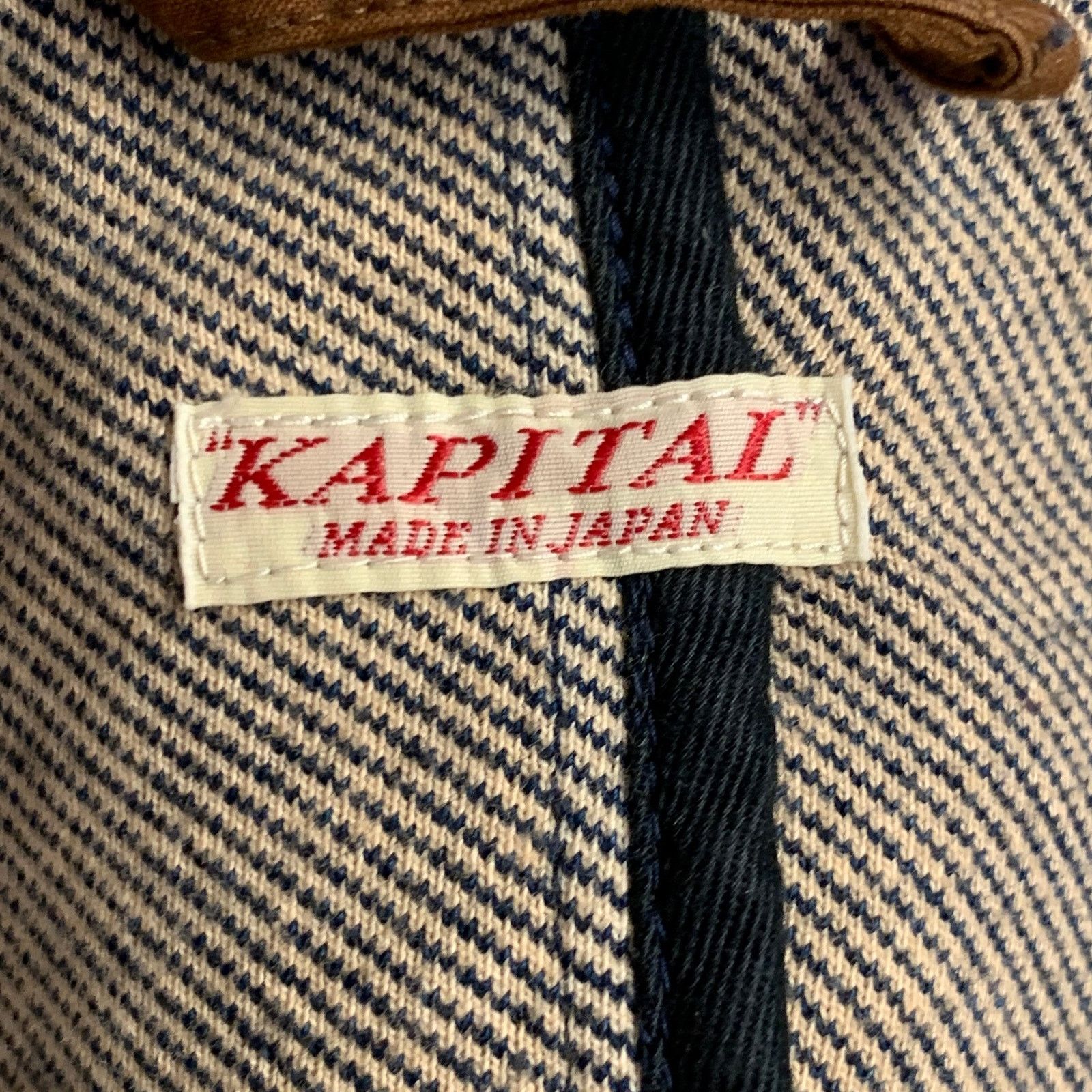 Kapital Size XS Indigo Tan Cotton Double Breasted Peak Lapel Jacket Size US XS / EU 42 / 0 - 6 Thumbnail