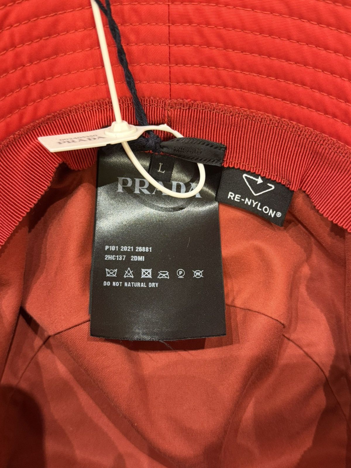 Prada Prada Nylon Bucket Hat - Red Size ONE SIZE - 7 Thumbnail