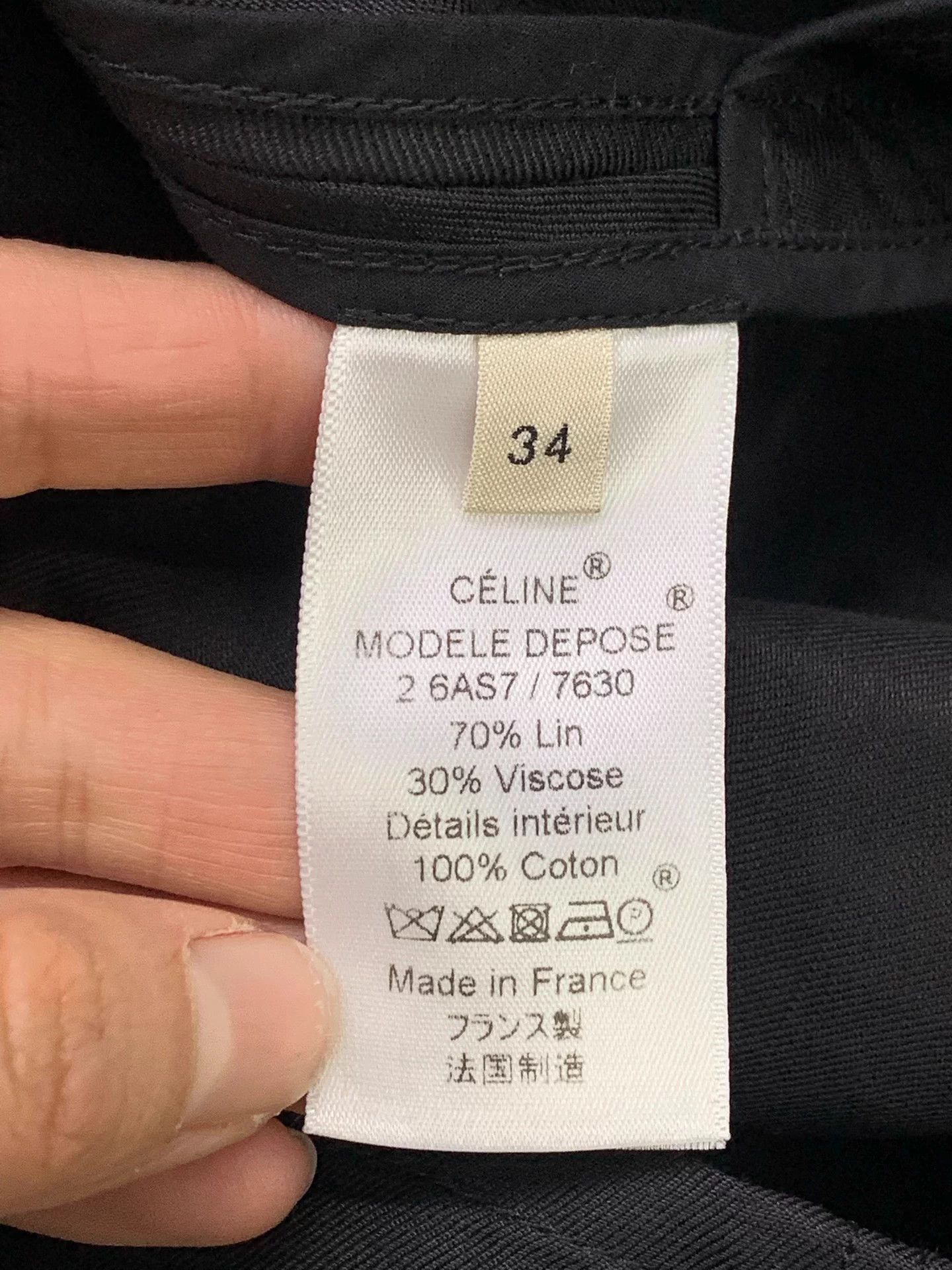 Celine Vintage Celine Black Waist-Cinching Dress Mint Size XS / US 0-2 / IT 36-38 - 5 Thumbnail