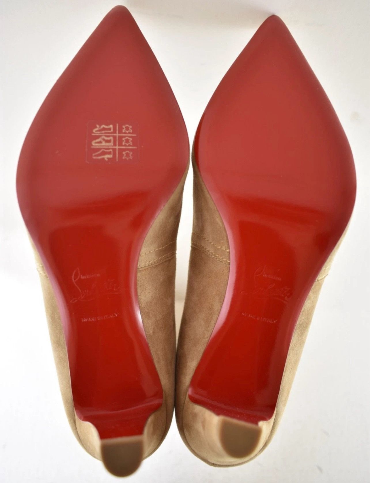 Christian Louboutin Santigag 85 Lionne Beige Suede Western Ankle Heel Boot 39.5 Size US 9.5 / IT 39.5 - 16 Thumbnail