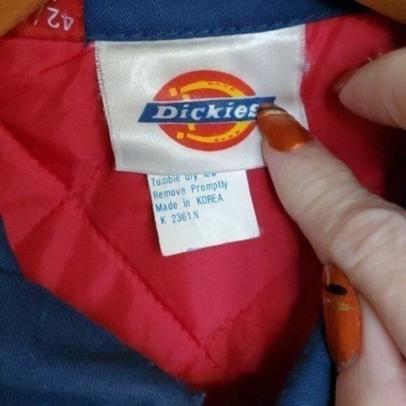 Dickies Dickies Quilted Insulated Blue Pocketed Zippered Full Sz. 42 Size US L / EU 52-54 / 3 - 4 Thumbnail