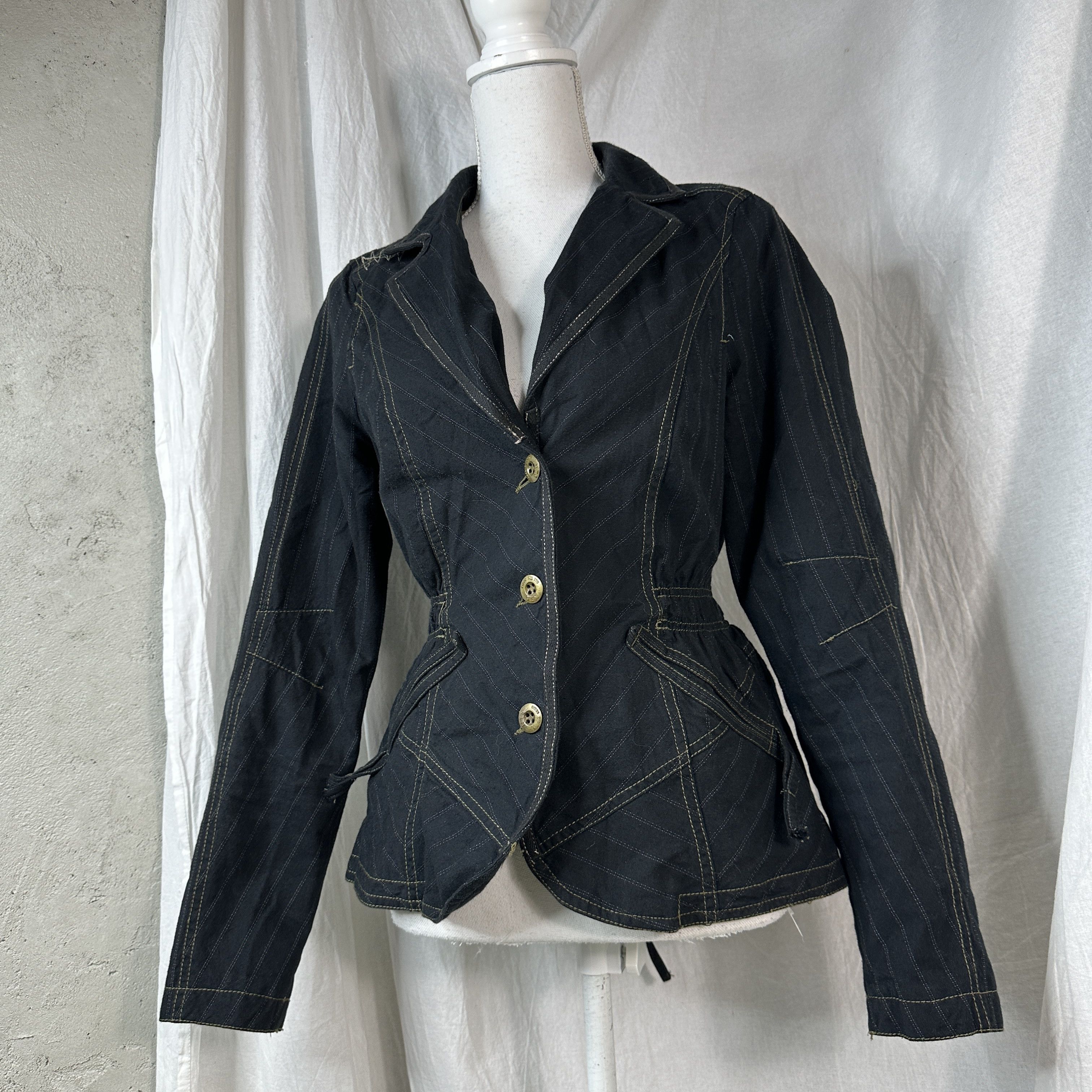 Vintage Vintage Avant Garde Fitted Blazer Size S / US 4 / IT 40 - 3 Thumbnail