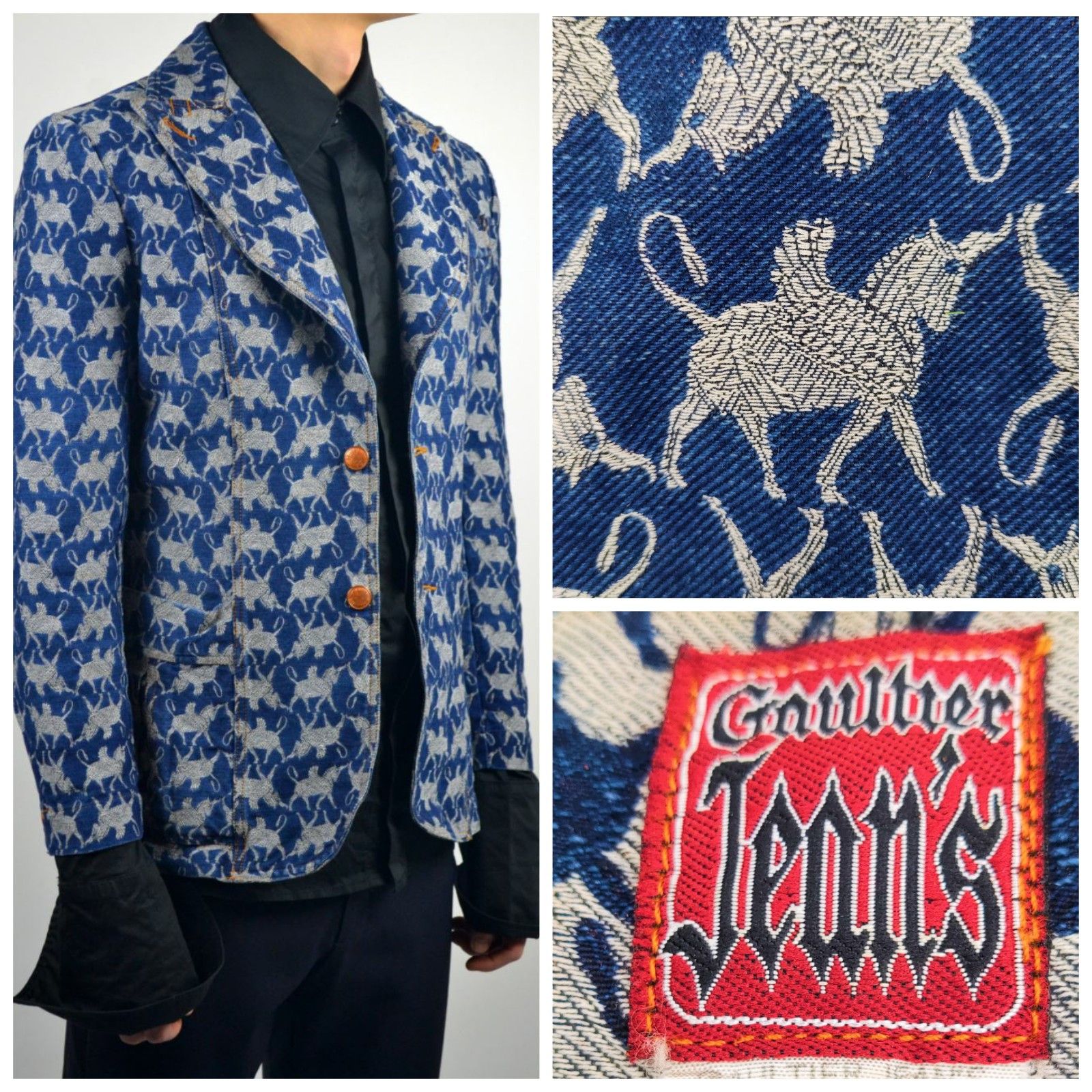Jean Paul Gaultier Jean Paul Gaultier Bull Pegasus Maori 1994 Jacket Blazer Size US S / EU 44-46 / 1 - 1 Thumbnail