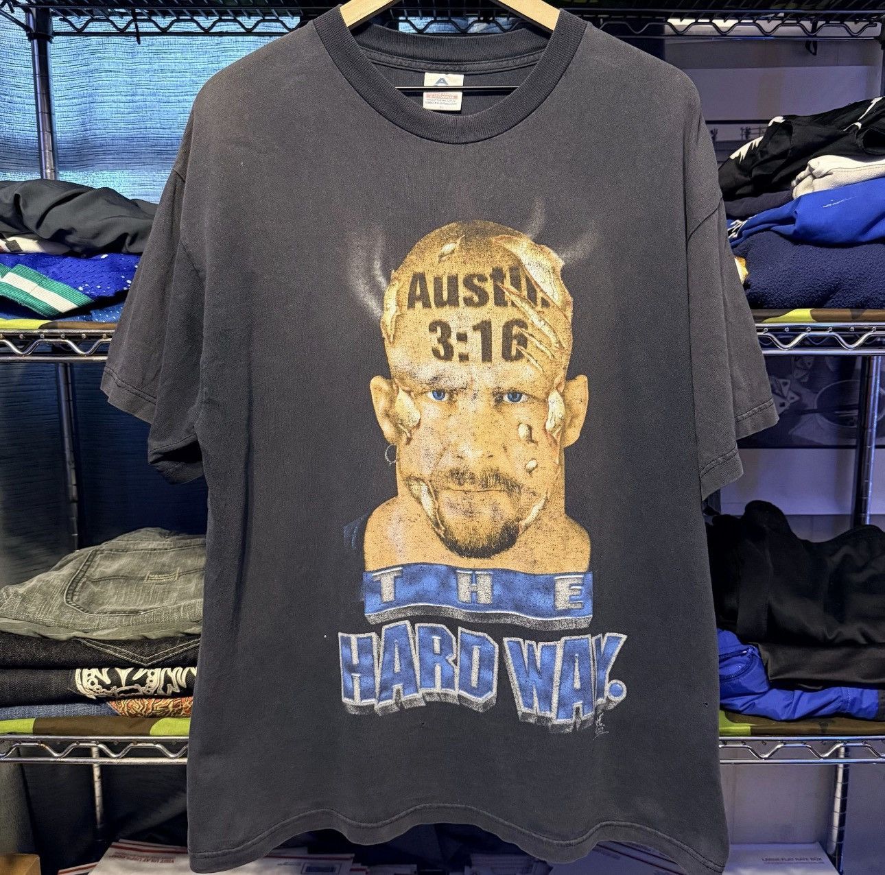 AAA 🔥 VINTAGE STONE COLD STEVE AUSTIN TEE 🔥 Size US XL / EU 56 / 4 - 1 Thumbnail