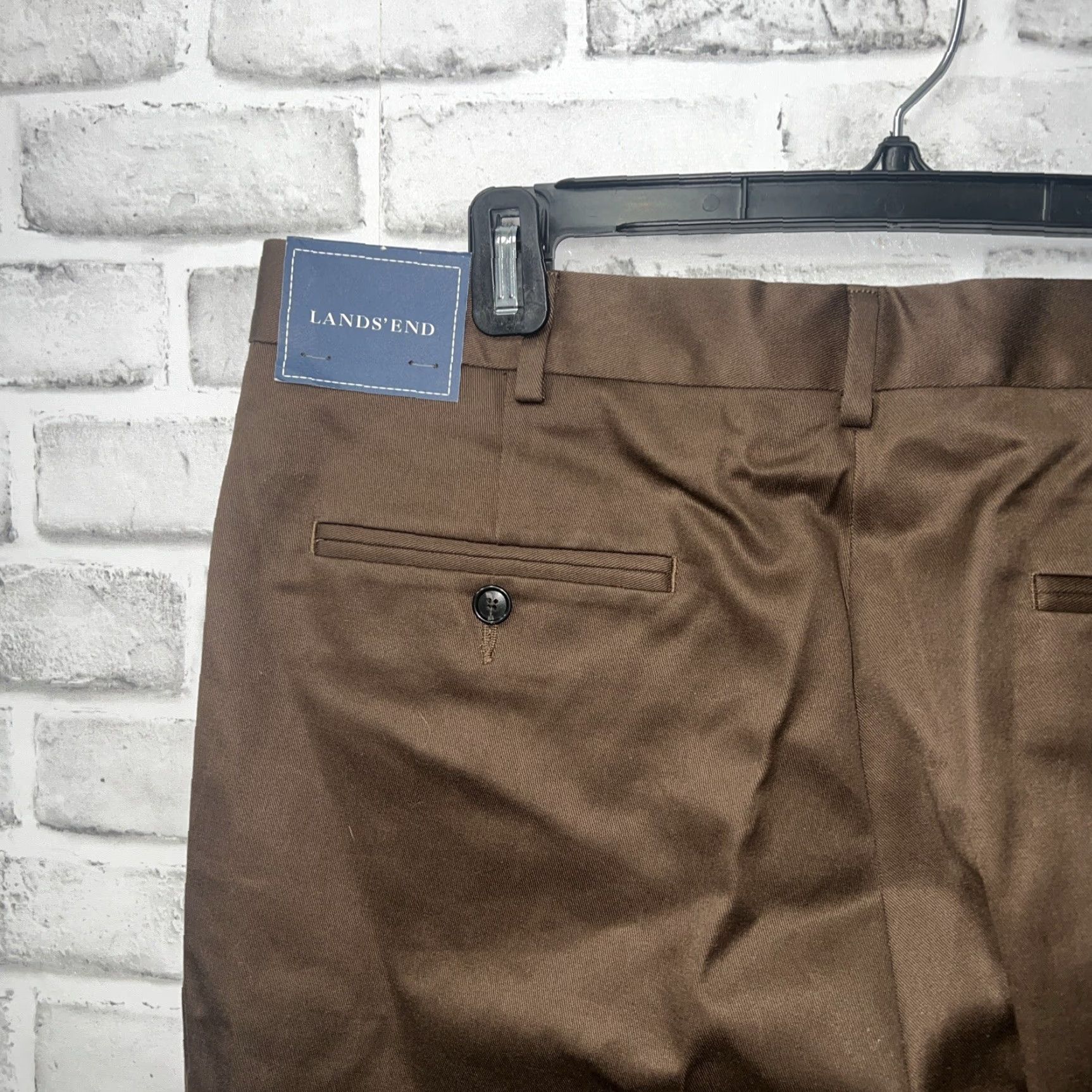 Lands' End VINTAGE Lands' End Brown NWT Dress Pants Mens 36x29 Size US 36 / EU 52 - 3 Thumbnail