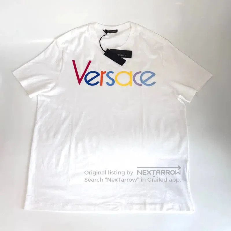 Versace Versace Summer White Cotton Men's T-Shirt . Size US XL / EU 56 / 4 - 1 Thumbnail