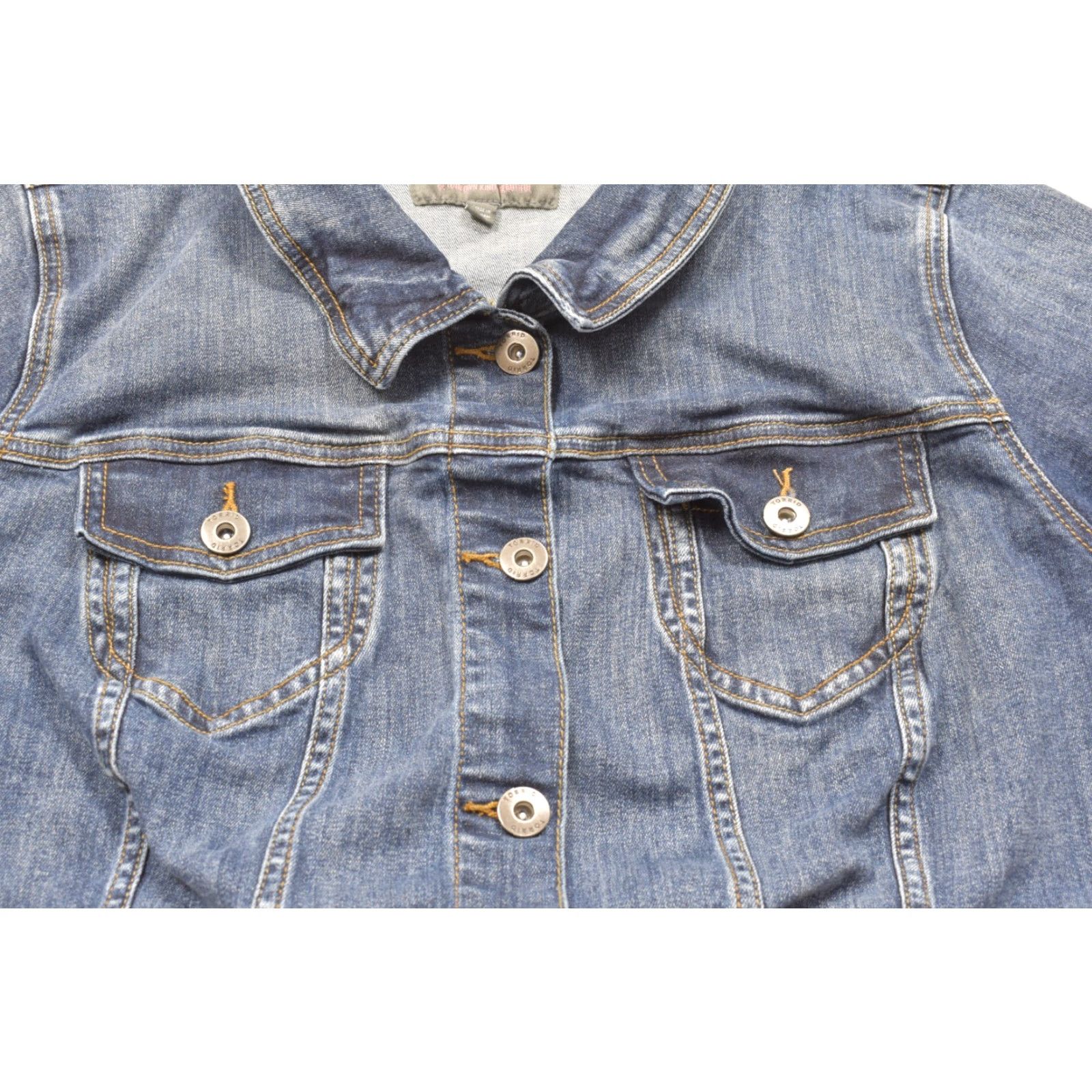 Torrid Torrid Jacket Denim Trucker Blue Stretch Button Front Long Sleeve Regular Fit Womens Size 4 Plus Spring Fall - Blue Denim Jacket Size S / US 4 / IT 40 - 6 Thumbnail