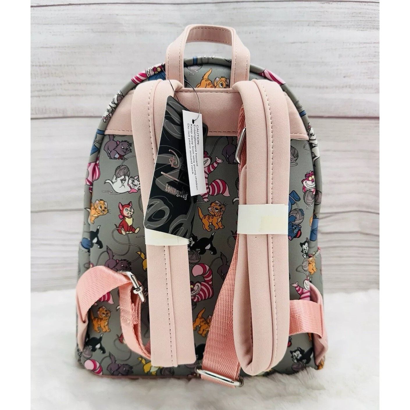 Disney Loungefly Disney Cats Yarn Marie Allover Gray Mini Backpack Size ONE SIZE - 3 Thumbnail