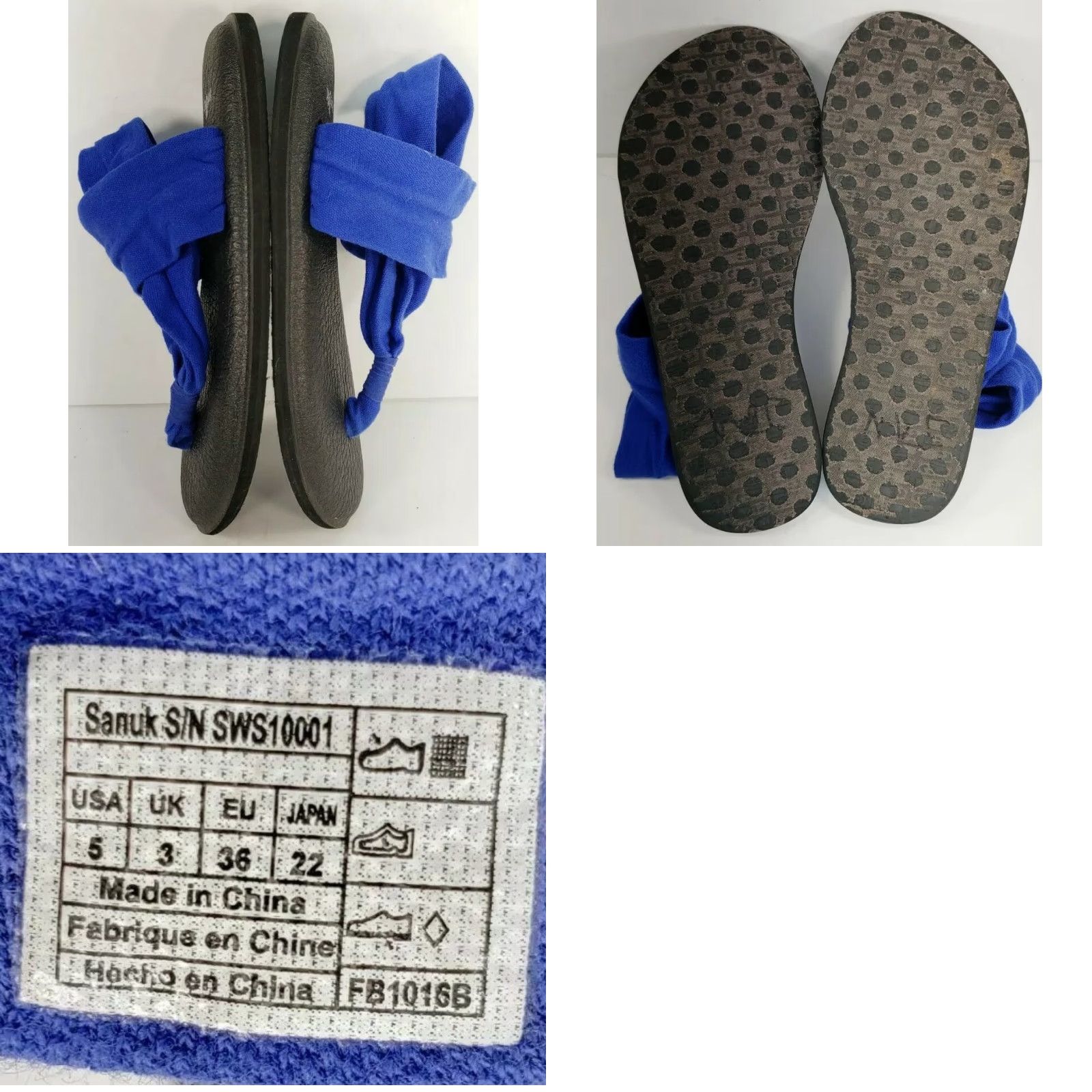 Sanuk Sanuk Ella Yoga Sling Sandal Women 5 Blue Cushy Comfort Slip-on Strap Max Cushioning Size US 5 / IT 35 - 8 Thumbnail