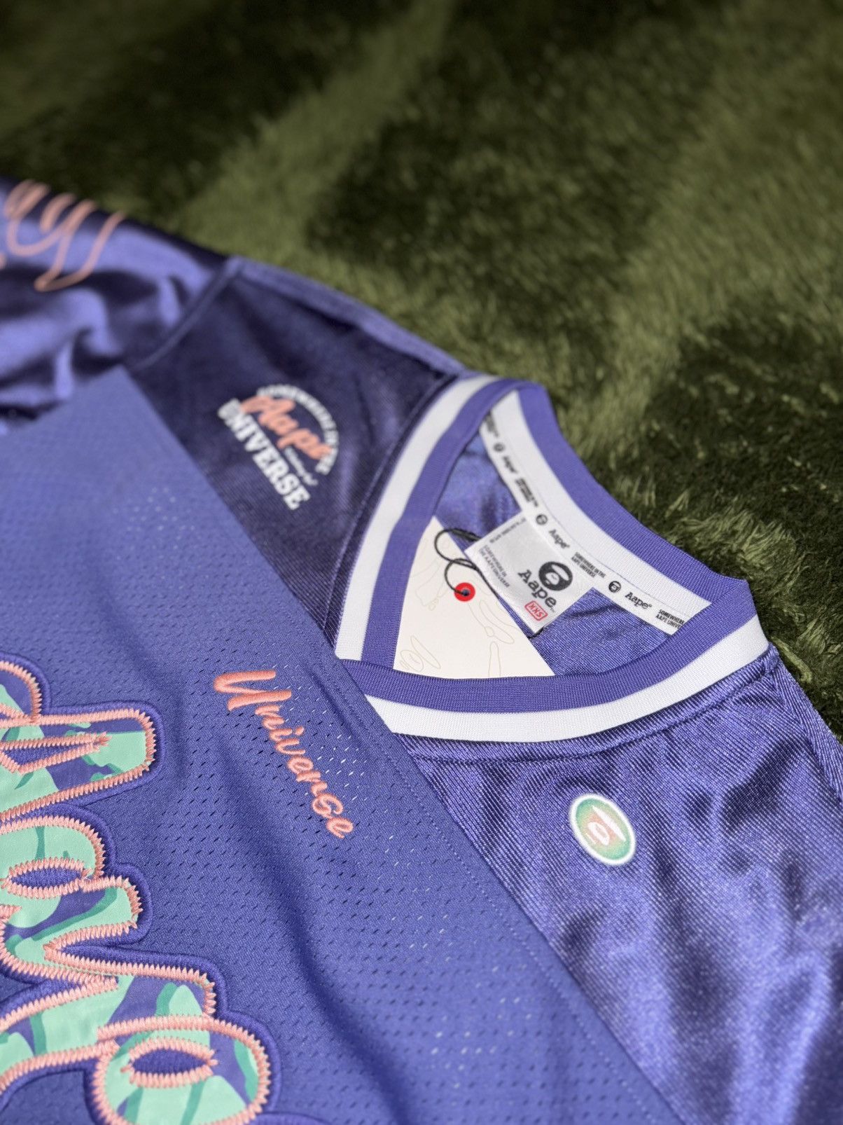 Aape AAPE by BAPE Appliqué Cropped Football Jersey – Purple Size XS / US 0-2 / IT 36-38 - 2 Thumbnail