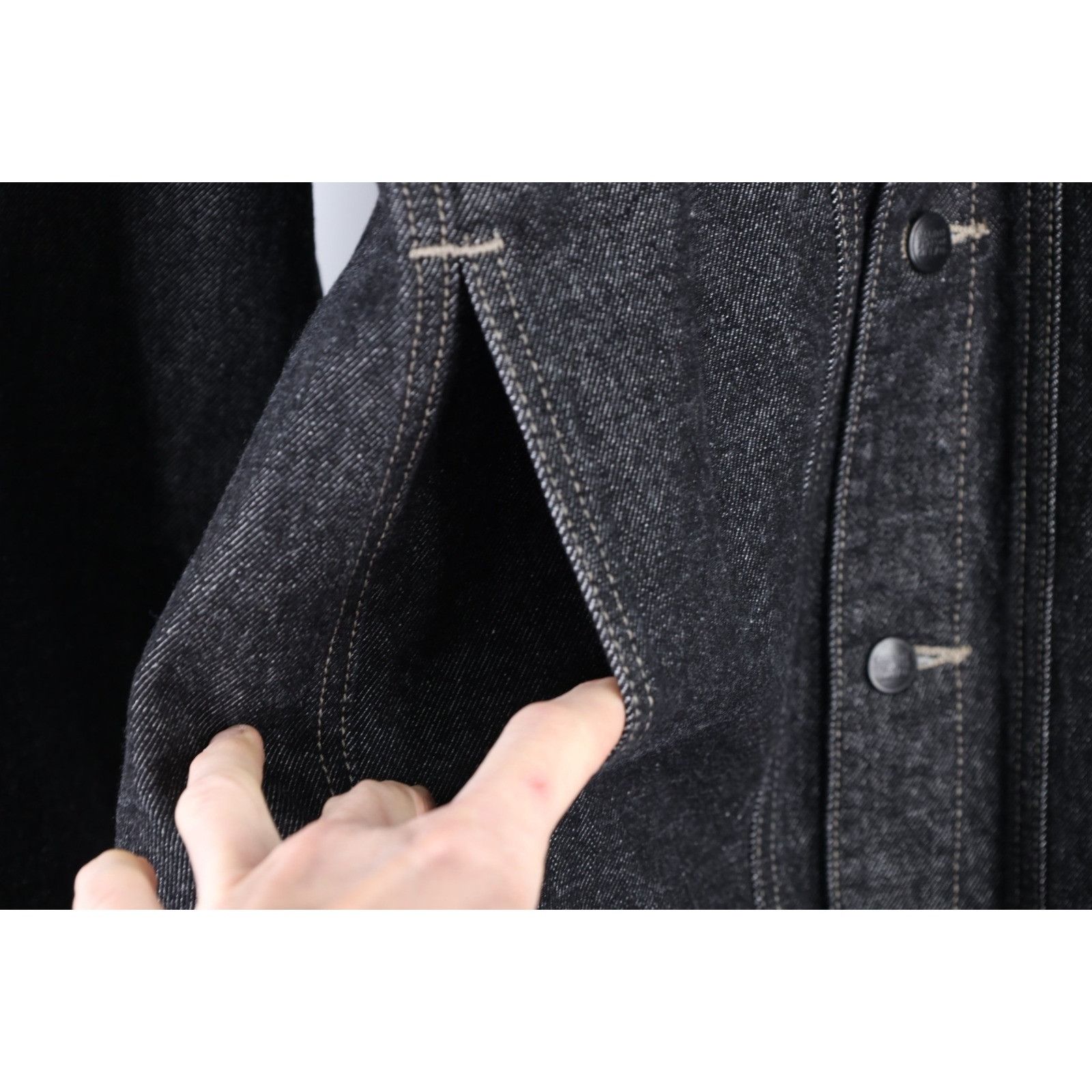 Marithe + Francois Girbaud × Vintage NOS Vintage 90s Marithe Francois Girbaud Denim Jacket Black Size US L / EU 52-54 / 3 - 6 Thumbnail