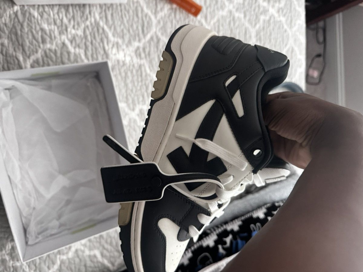 Off White Off-White Out Of Office Calf Leather Panda Shoes in Black, Men's (Size 9)
