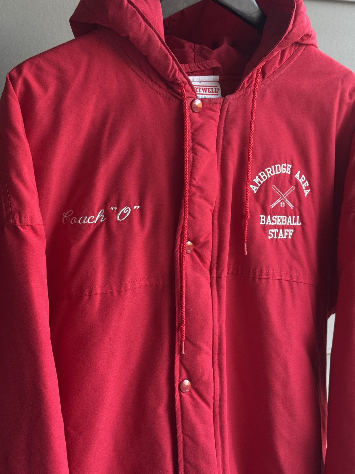 MLB Vintage Baseball Hooded puffer jacket “Coach O” XL USA made Size US XL / EU 56 / 4 - 7 Thumbnail