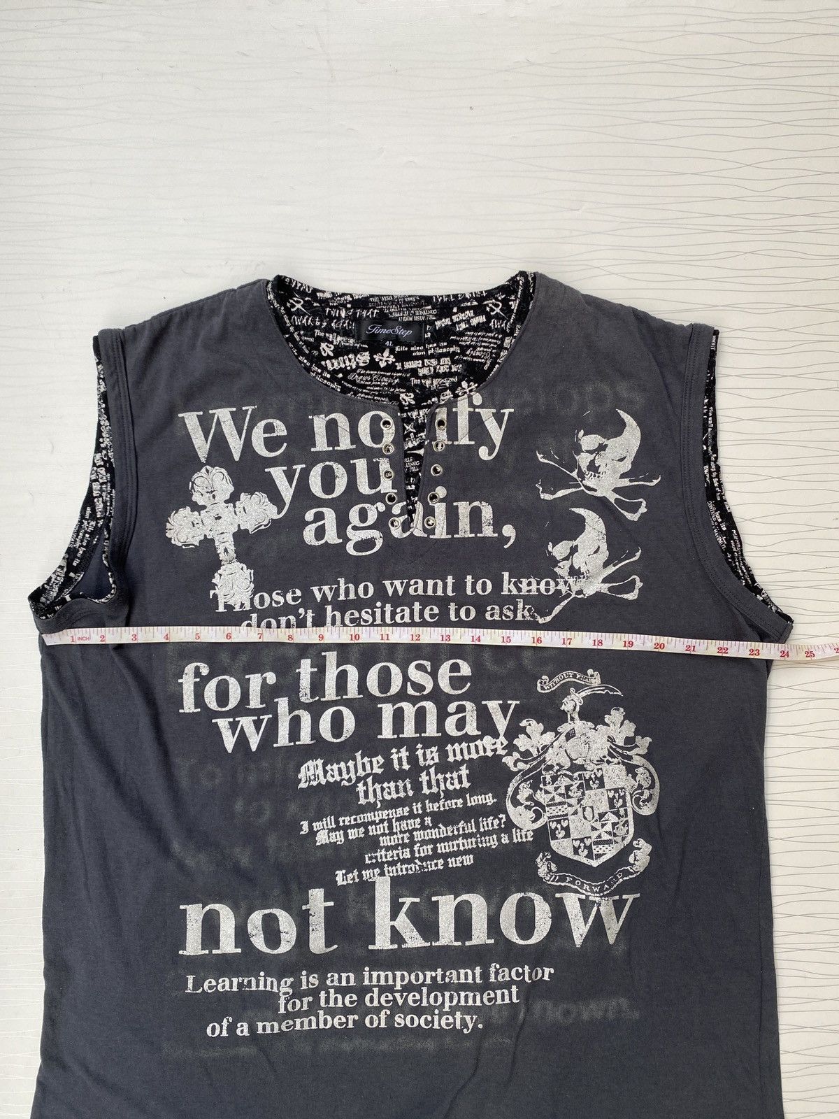 Japanese Brand Japanese TimeStep Poem Skull tank top Size US L / EU 52-54 / 3 - 4 Thumbnail