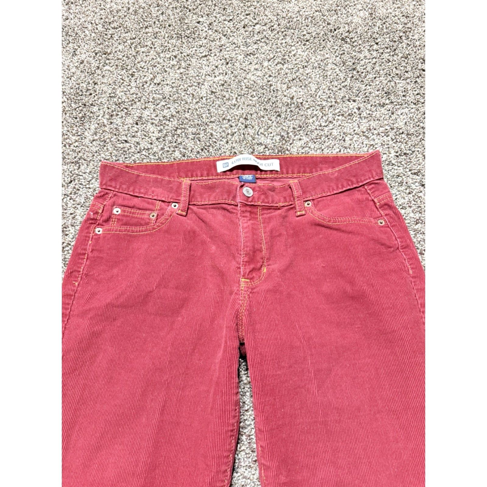 Gap Gap Jeans Bootcut Women Size 8 Red Corduroy 32X32 Denim 5-Pocket Rise Mid Inseam 32 Size 30" / US 8 / IT 44 - 2 Thumbnail